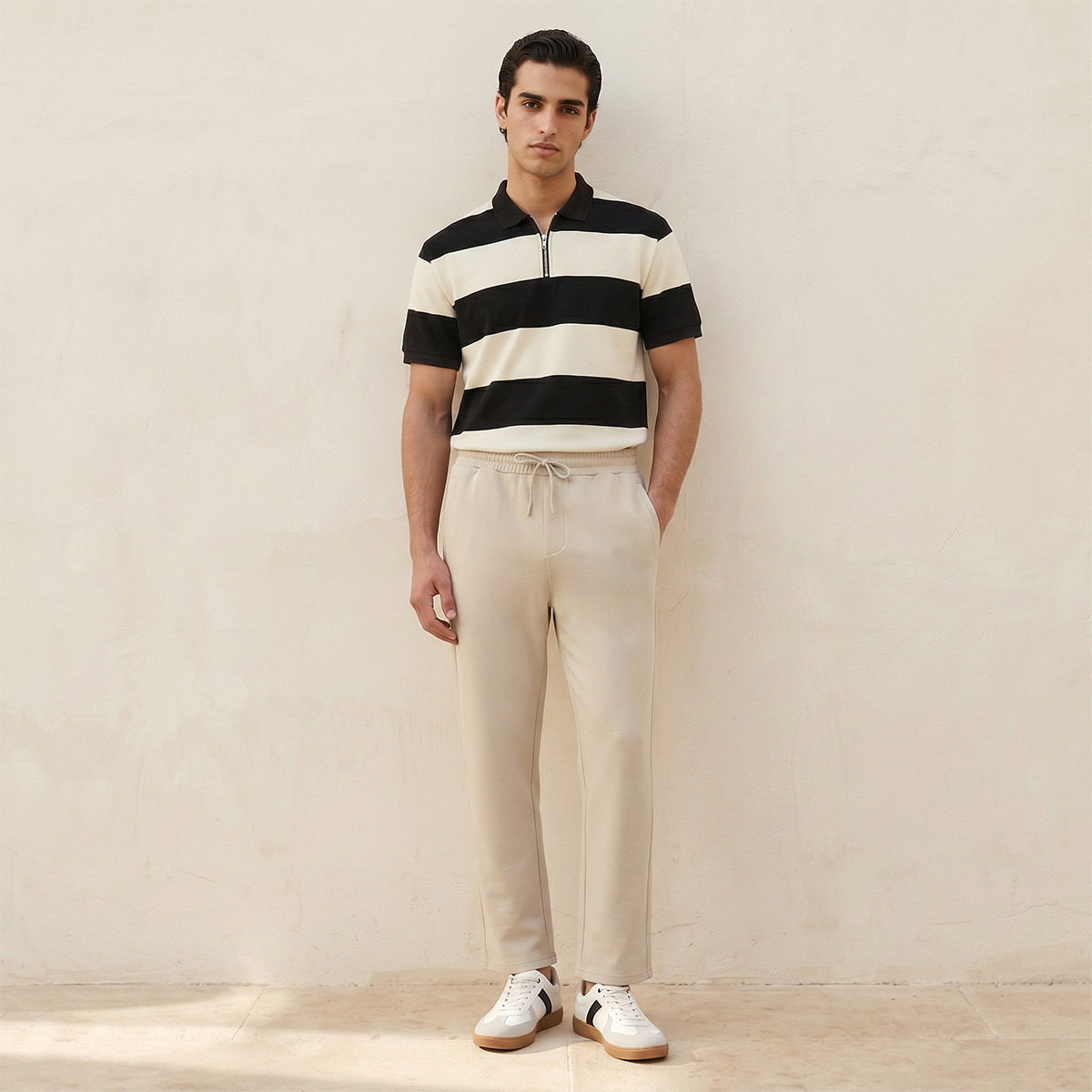 بنطلون رياضي بقصّة عادية وخصر رباط من سبلاش يوث -men-clothing-bottoms-trousersandchinos-trousers-image-3