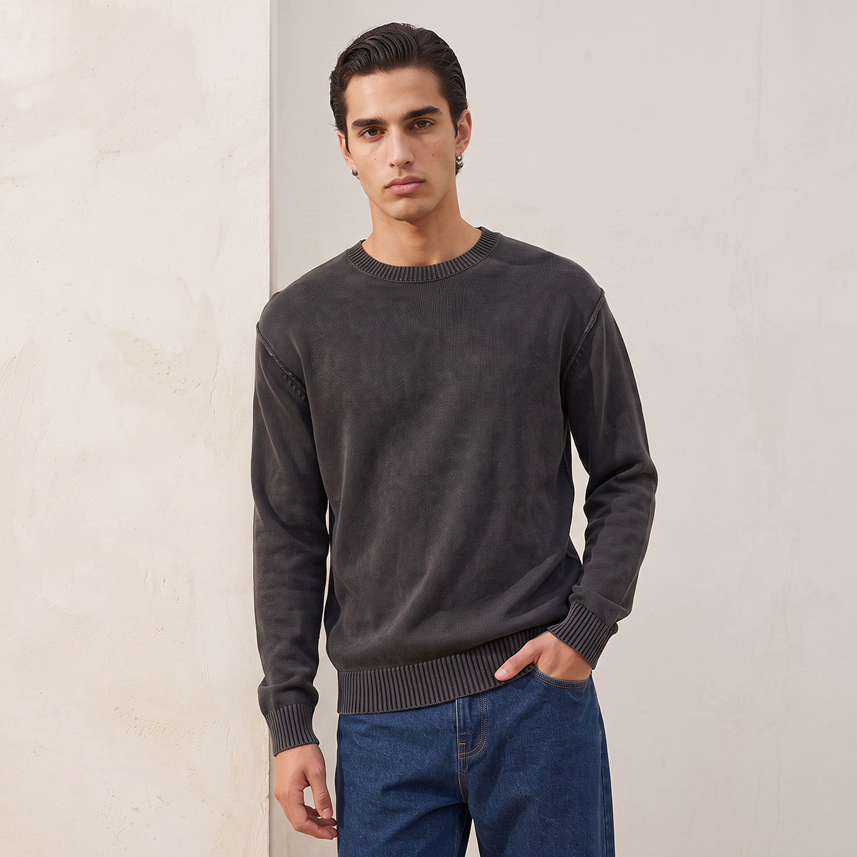 Splash Youth Crew Neck Textured Sweater-men-clothing-sweatersandpullovers-image-1