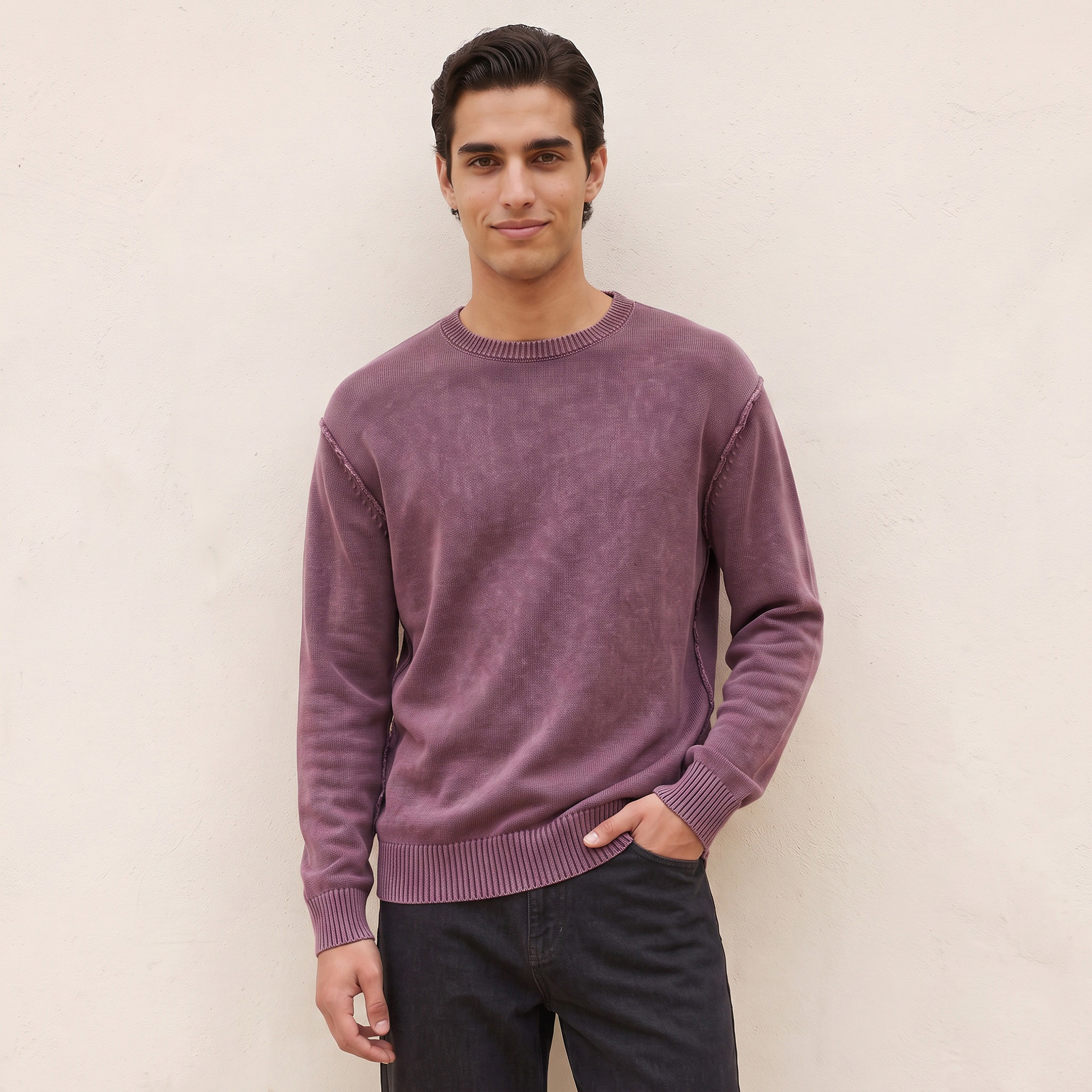 Splash Youth Crew Neck Textured Sweater-men-clothing-sweatersandpullovers-image-1
