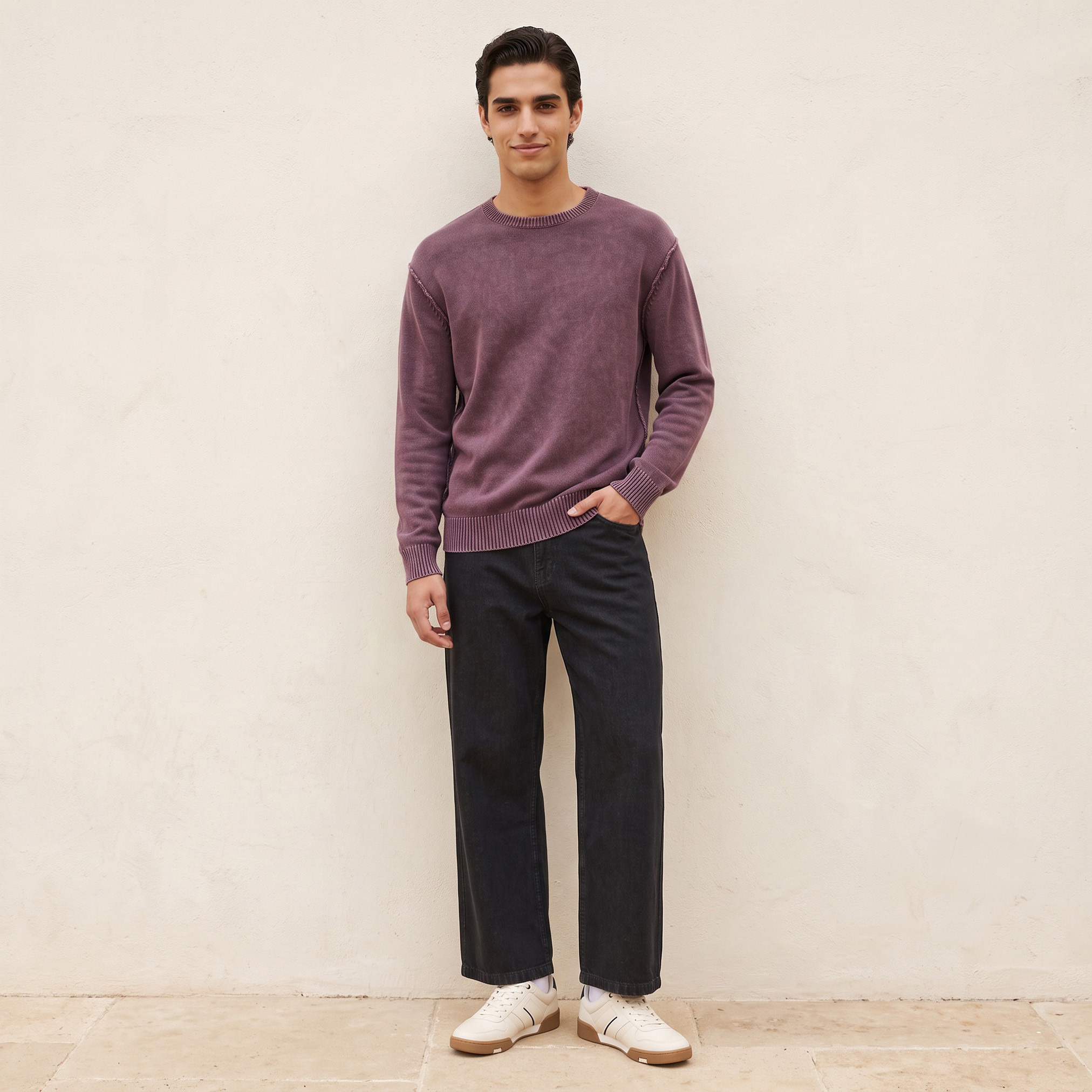 Splash Youth Crew Neck Textured Sweater-men-clothing-sweatersandpullovers-image-2