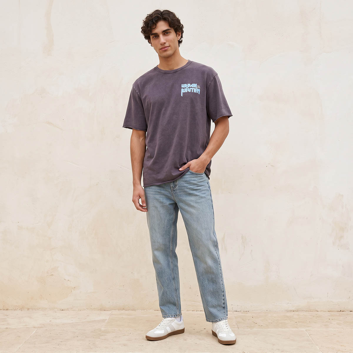 تيشيرت قطن بقصة عادية وياقة ضيقة من سبلاش يوث-men-clothing-tshirtsandpolos-tshirts-image-2