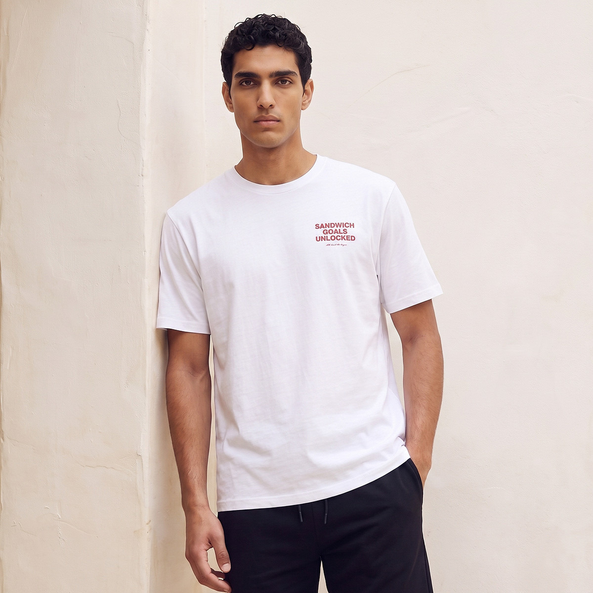 تيشيرت قطن بياقة ضيقة وقصة عادية من سبلاش يوث-men-clothing-tshirtsandpolos-tshirts-image-1