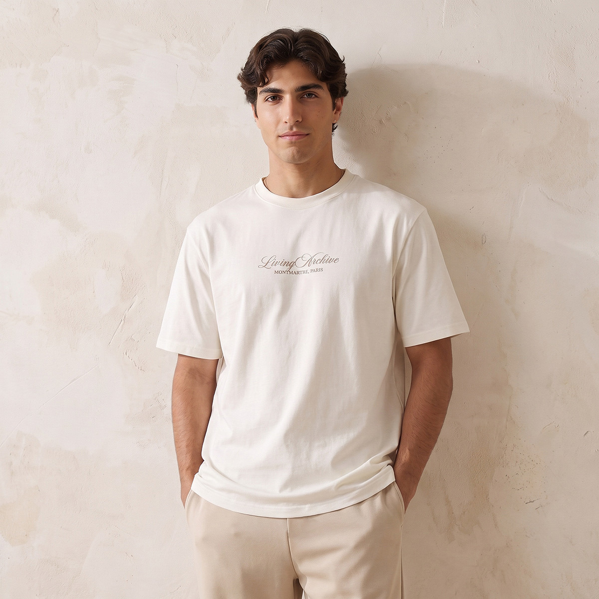 تيشيرت قطن بياقة ضيقة من سبلاش يوث-men-clothing-tshirtsandpolos-tshirts-image-1