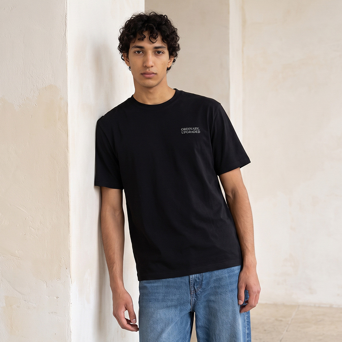 تيشيرت قطن بياقة ضيقة من سبلاش يوث-men-clothing-tshirtsandpolos-tshirts-image-1