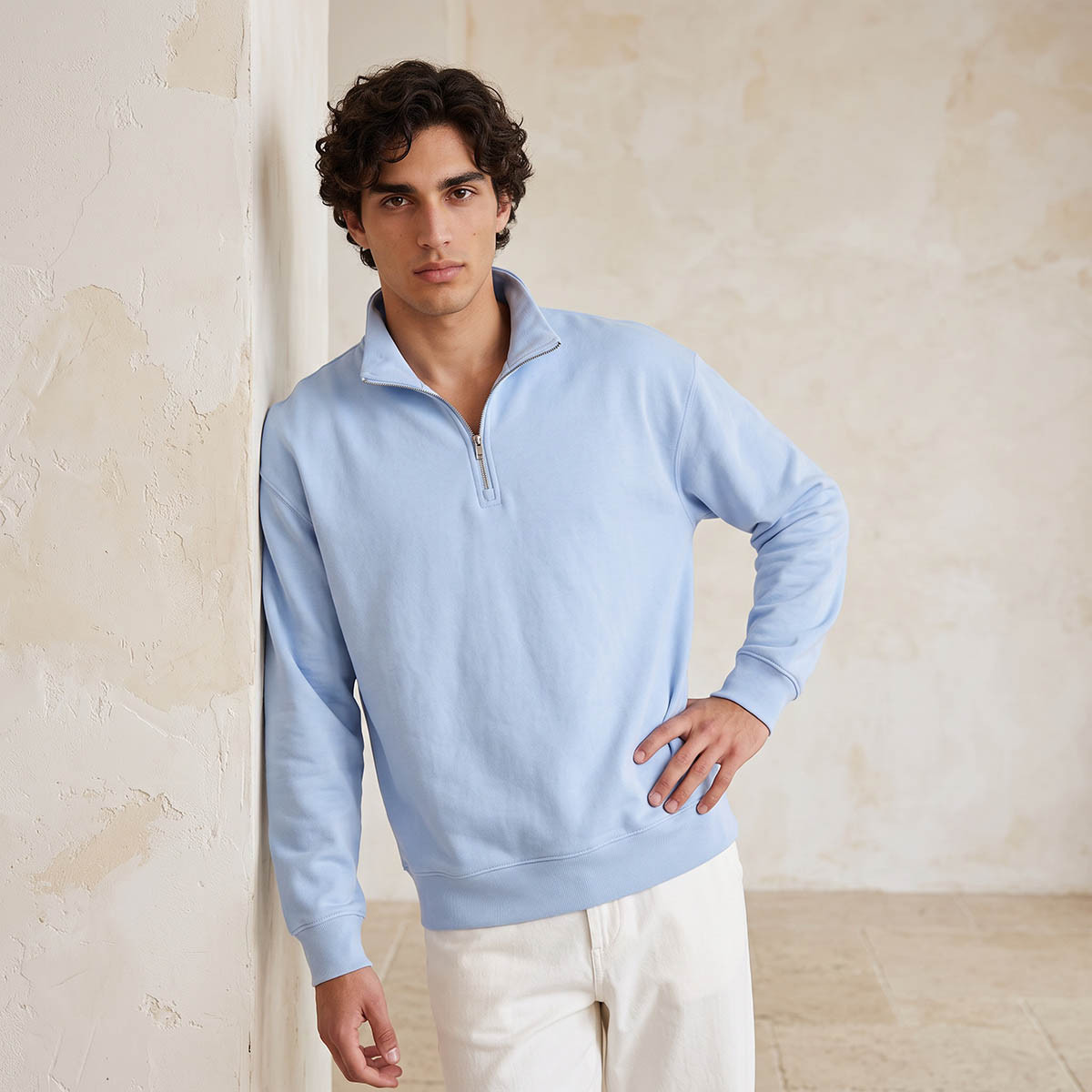 Splash Youth Half-Zip Sweatshirt-men-winterwear-hoodiesandsweatshirts-image-1