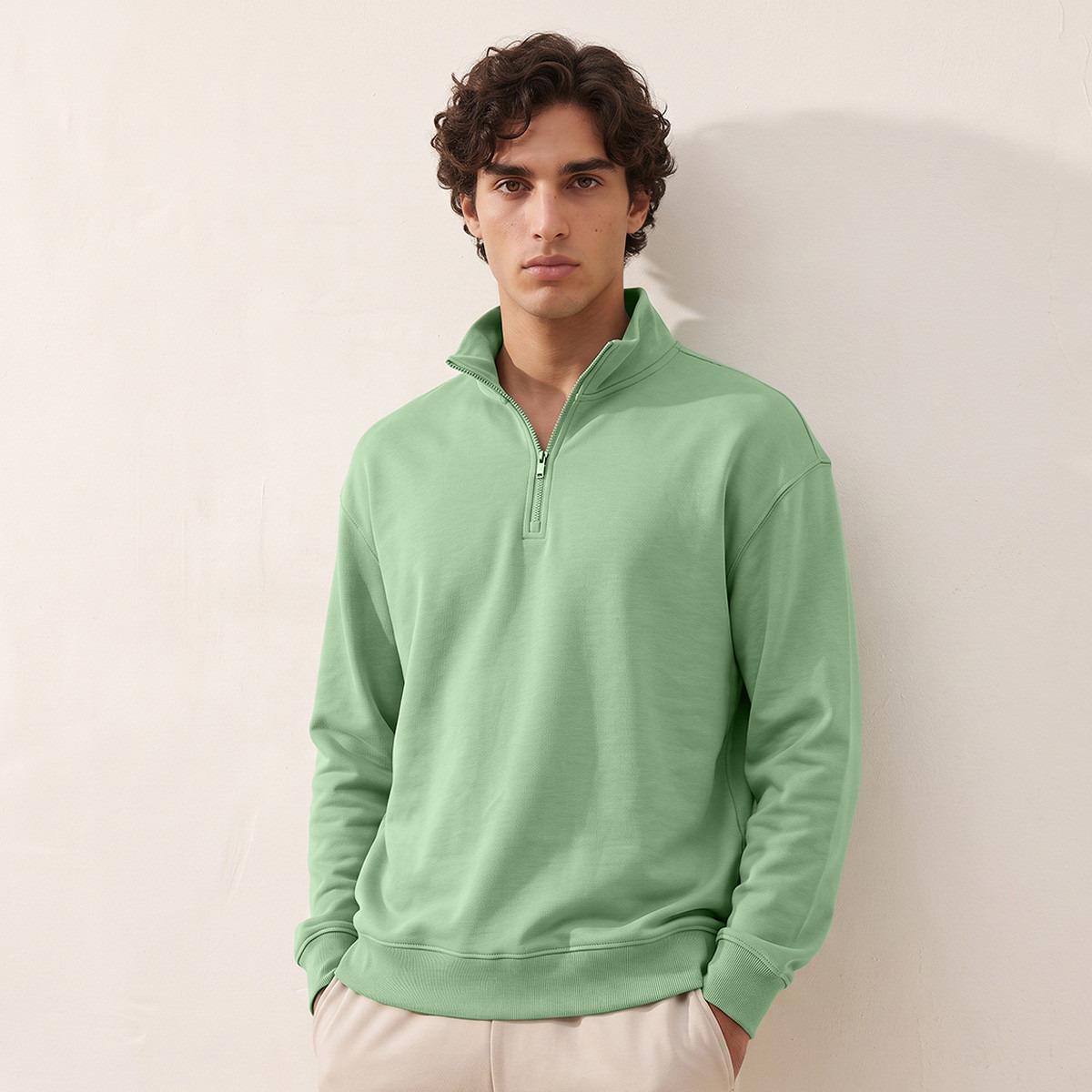 Splash Youth Half-Zip Sweatshirt-men-winterwear-hoodiesandsweatshirts-image-1