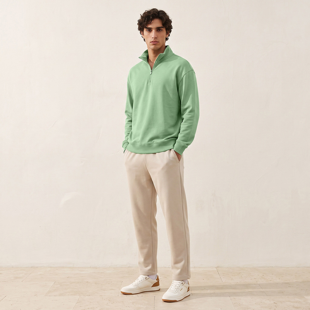 Splash Youth Half-Zip Sweatshirt-men-winterwear-hoodiesandsweatshirts-image-2