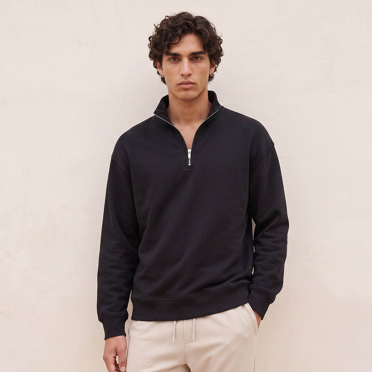 Splash Youth Half-Zip Sweatshirt-men-winterwear-hoodiesandsweatshirts-image-1