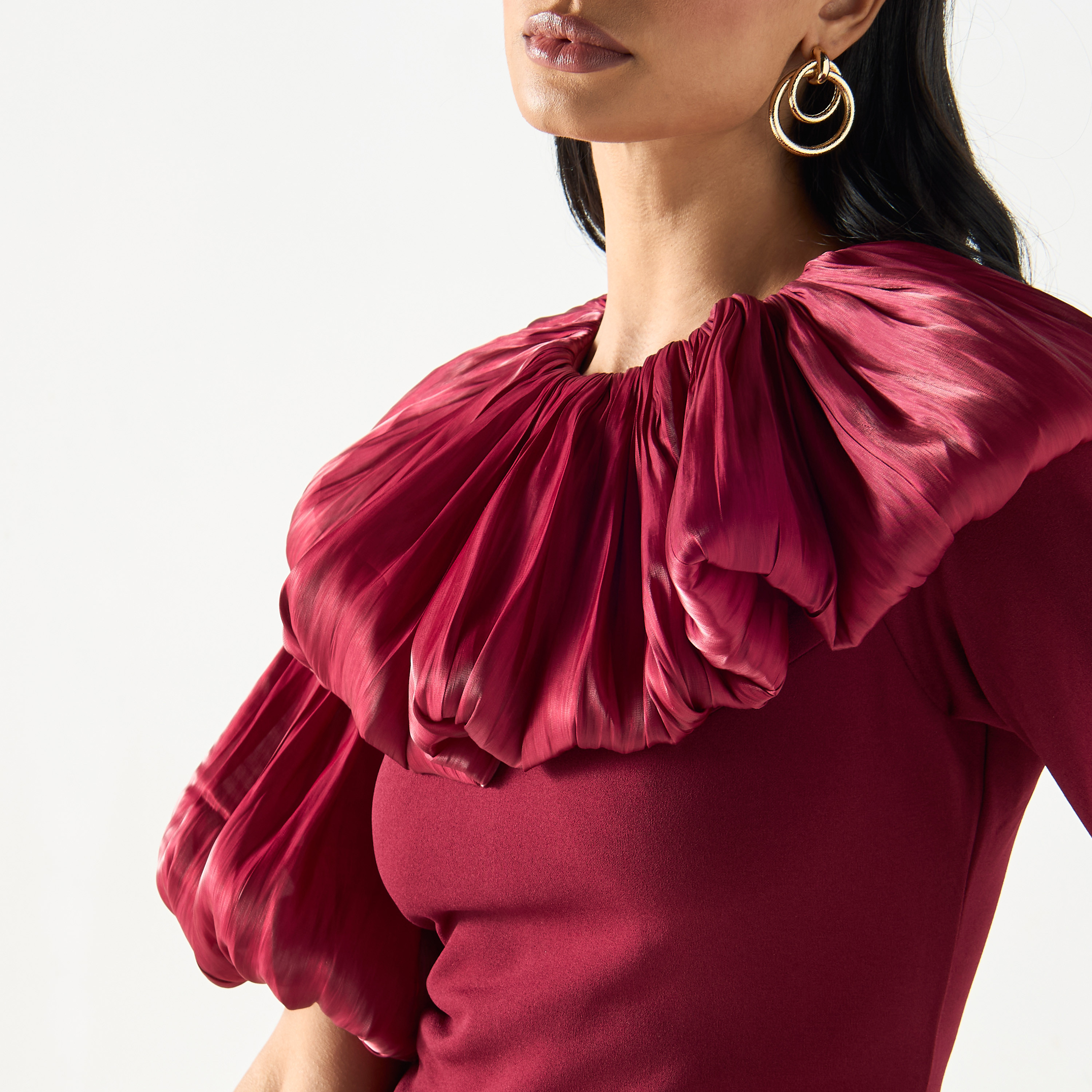 فستان سادة بكشكش وفتحة-women-clothing-dresses-image-8