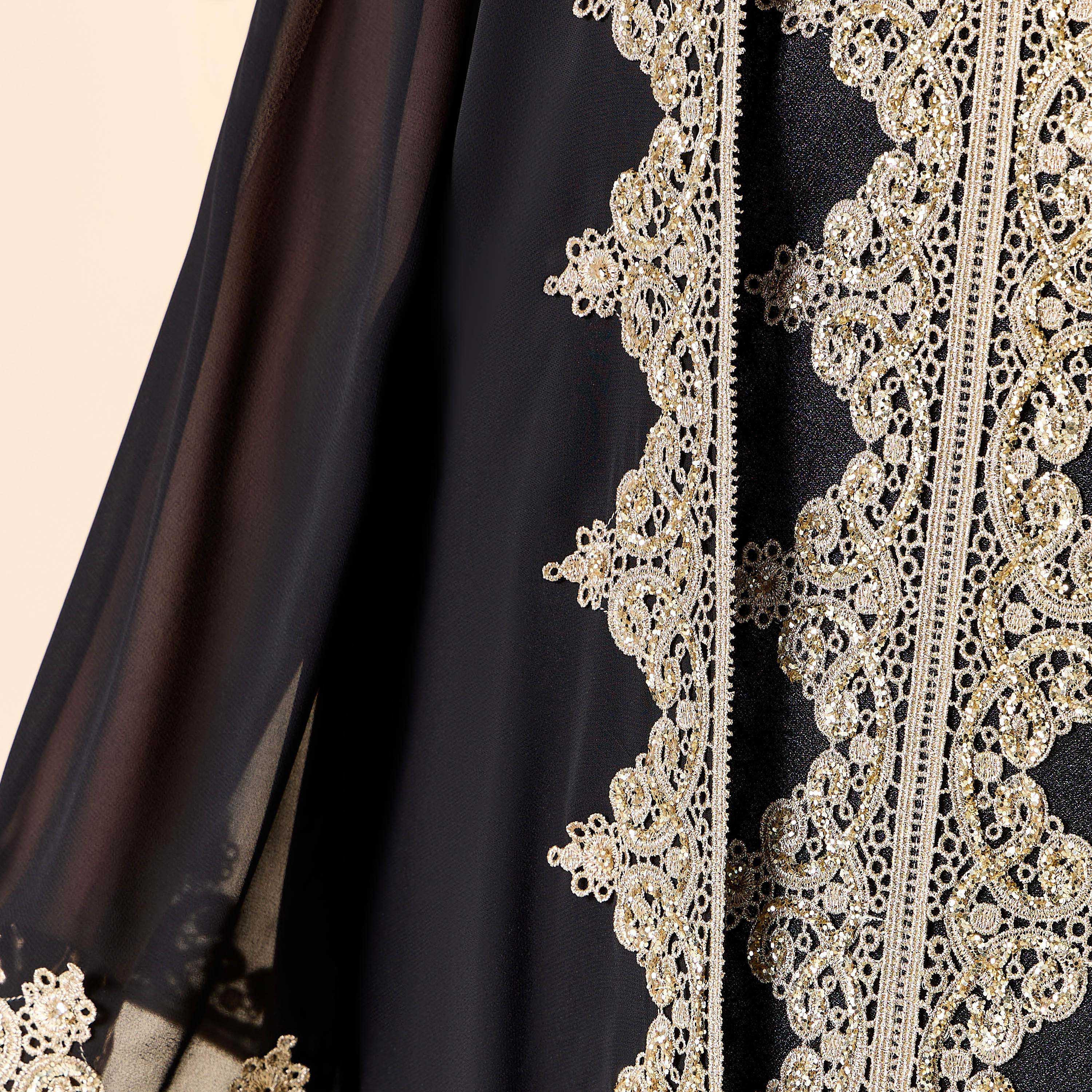 Golden Apple Lace Detail Sleeveless Dress with Longline Shrug-women-clothing-dresses-image-6