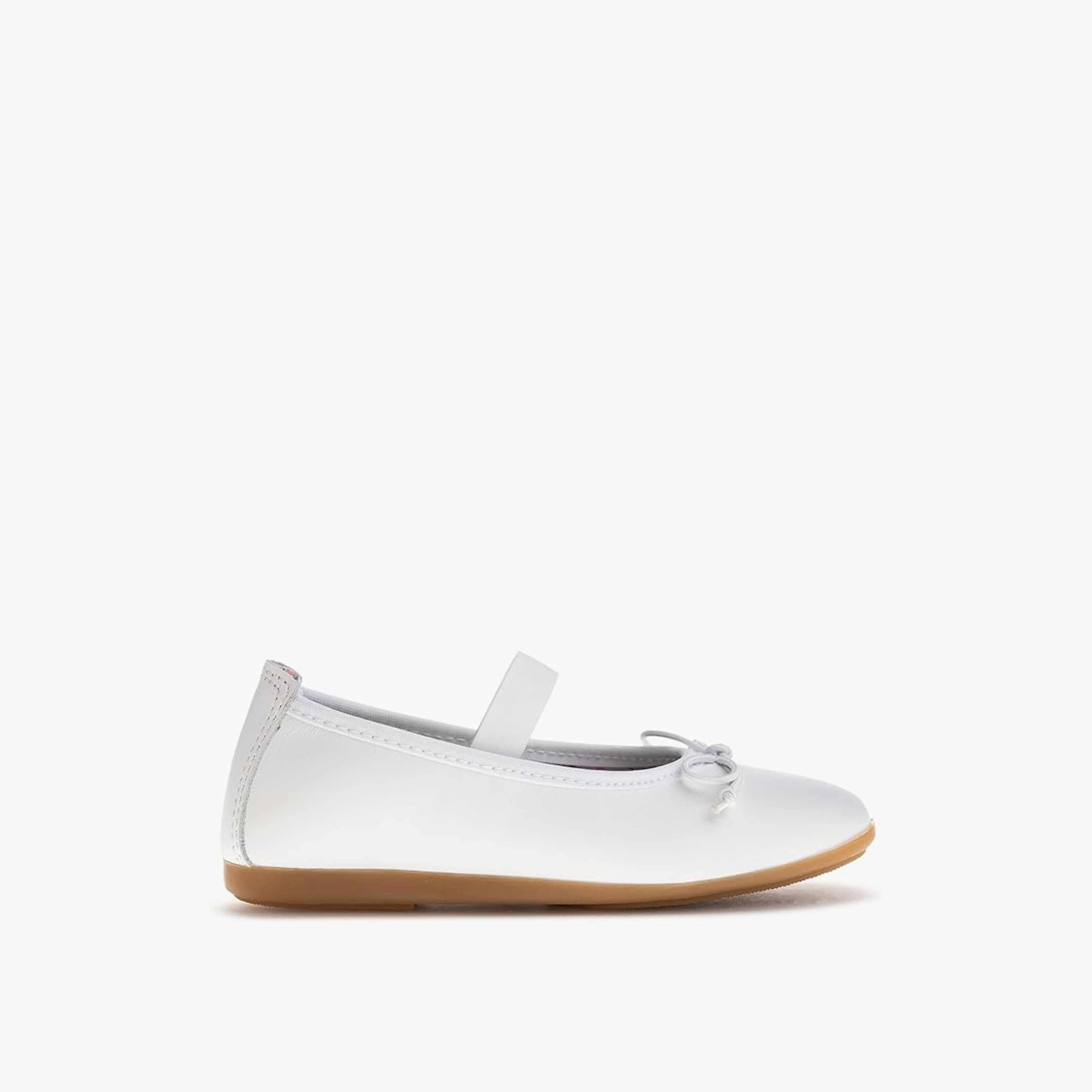 Pablosky Girls' Bow Accent Ballerina Shoes with Elastic Closure - 357900-girls-shoes-ballerinas-image-2