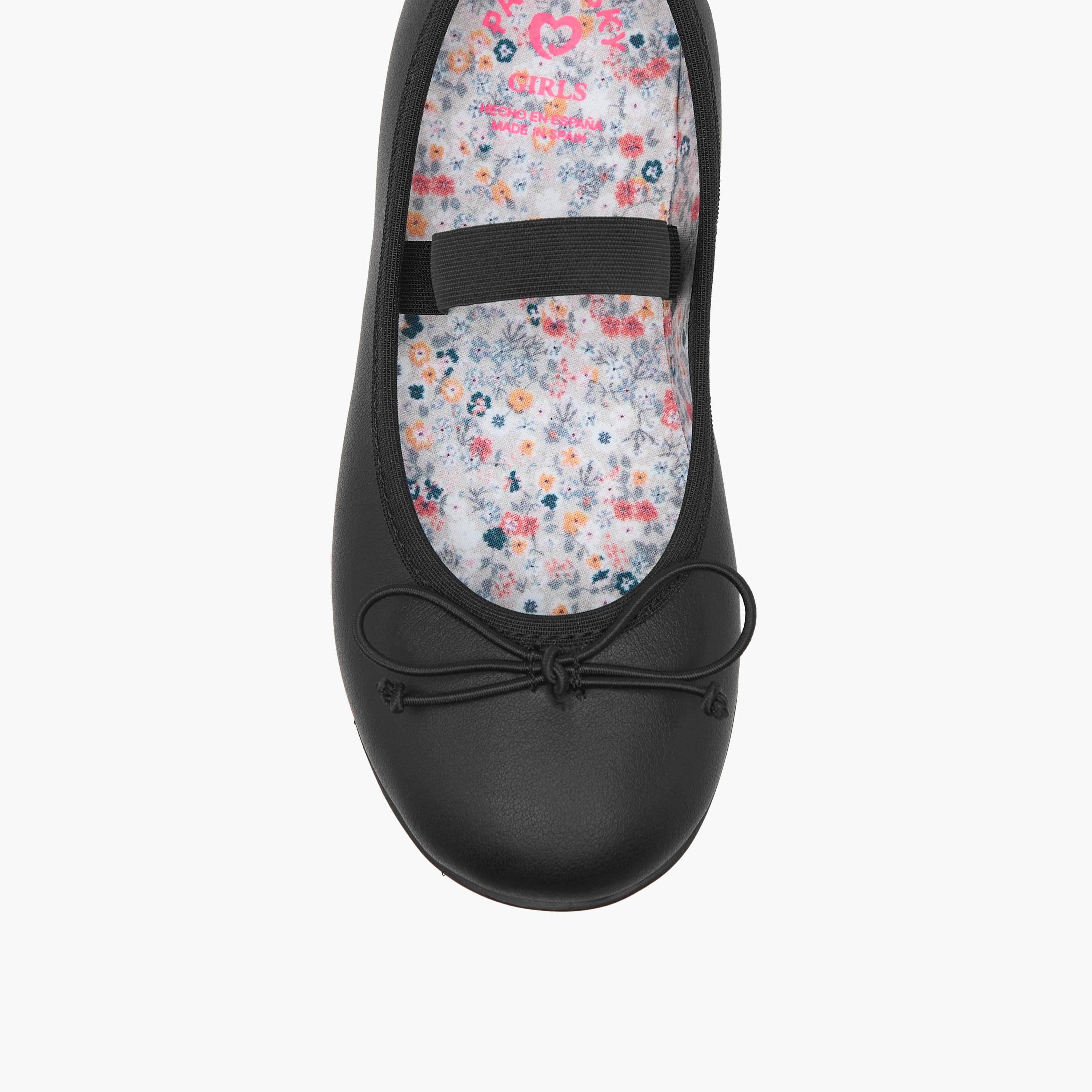 Pablosky Girls Bow Accent Ballerina Shoes with Elasticated Strap-girls-shoes-ballerinas-image-4