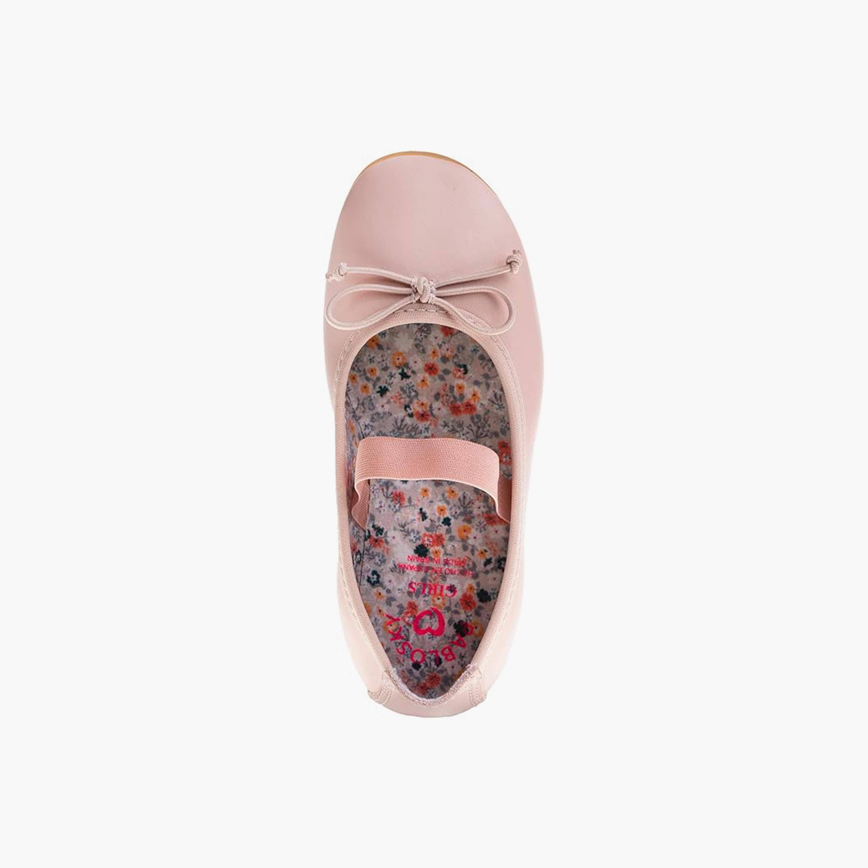 Pablosky Girls' Bow Accent Ballerina Shoes with Elastic Closure - 357970-girls-shoes-ballerinas-image-3