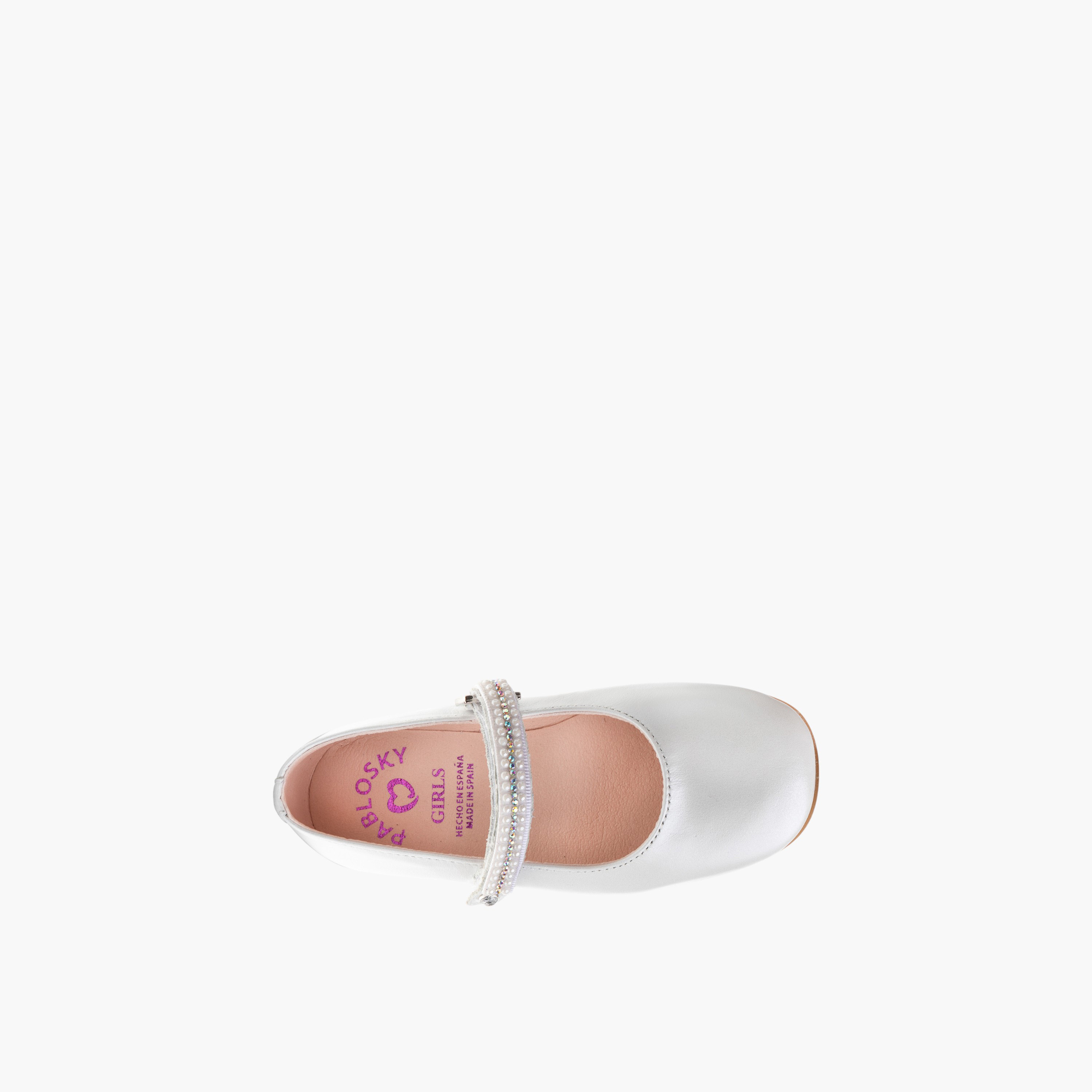Pablosky Girls' Ballerina Shoes with Hook and Loop Closure-girls-shoes-ballerinas-image-4