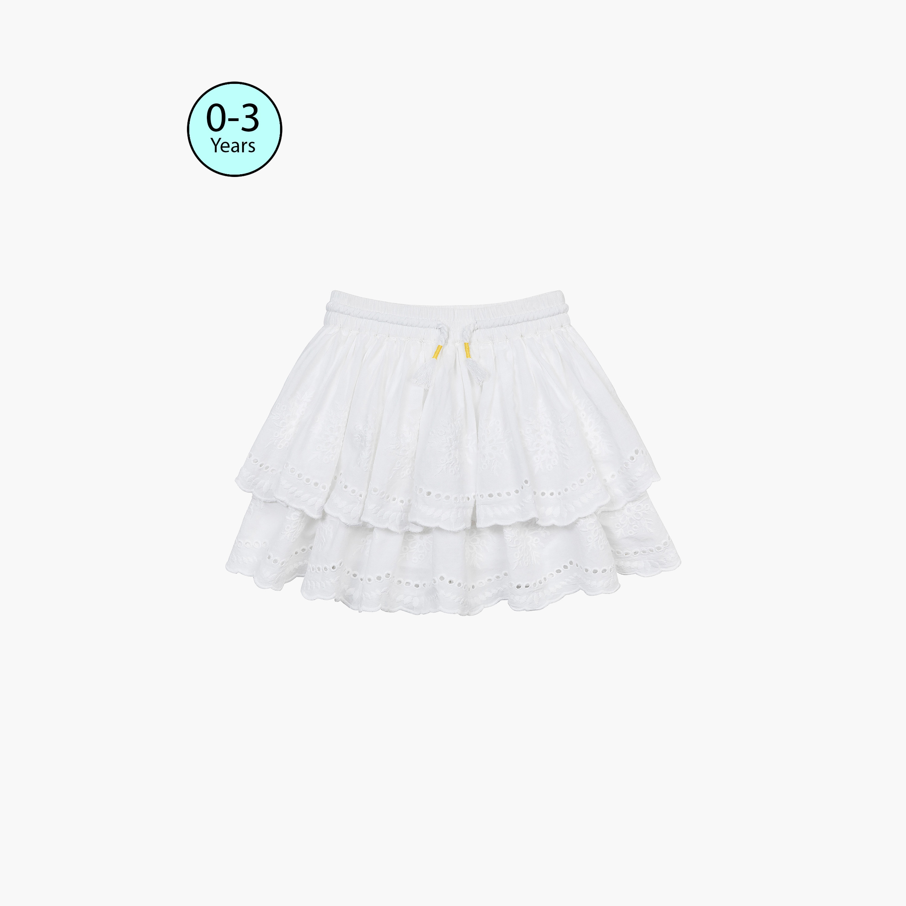 Buy Minoti Embroidered Tiered Skirt Online Babyshop UAE