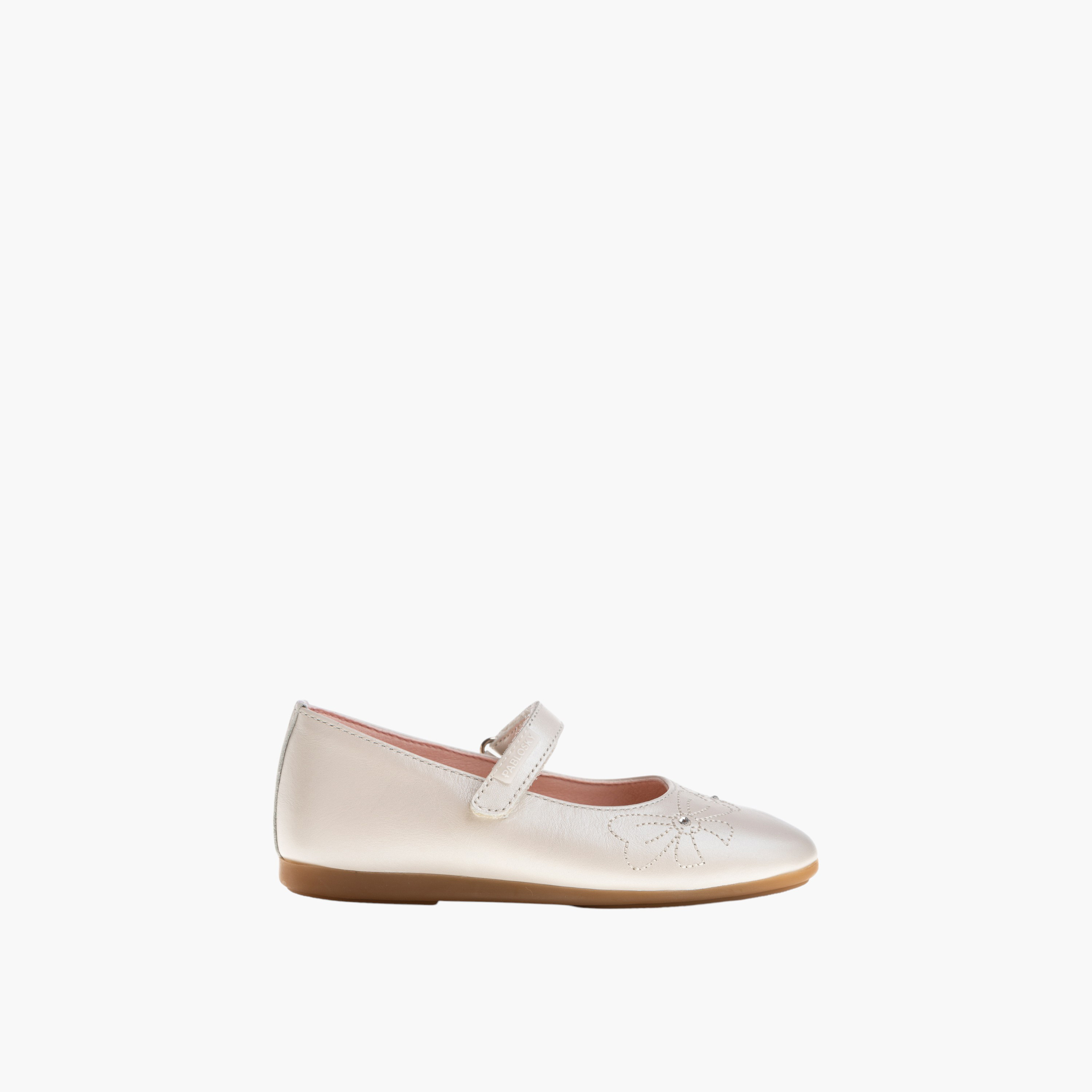 Pablosky Girls' Ballerina Shoes with Hook and Loop Closure-girls-shoes-ballerinas-image-2
