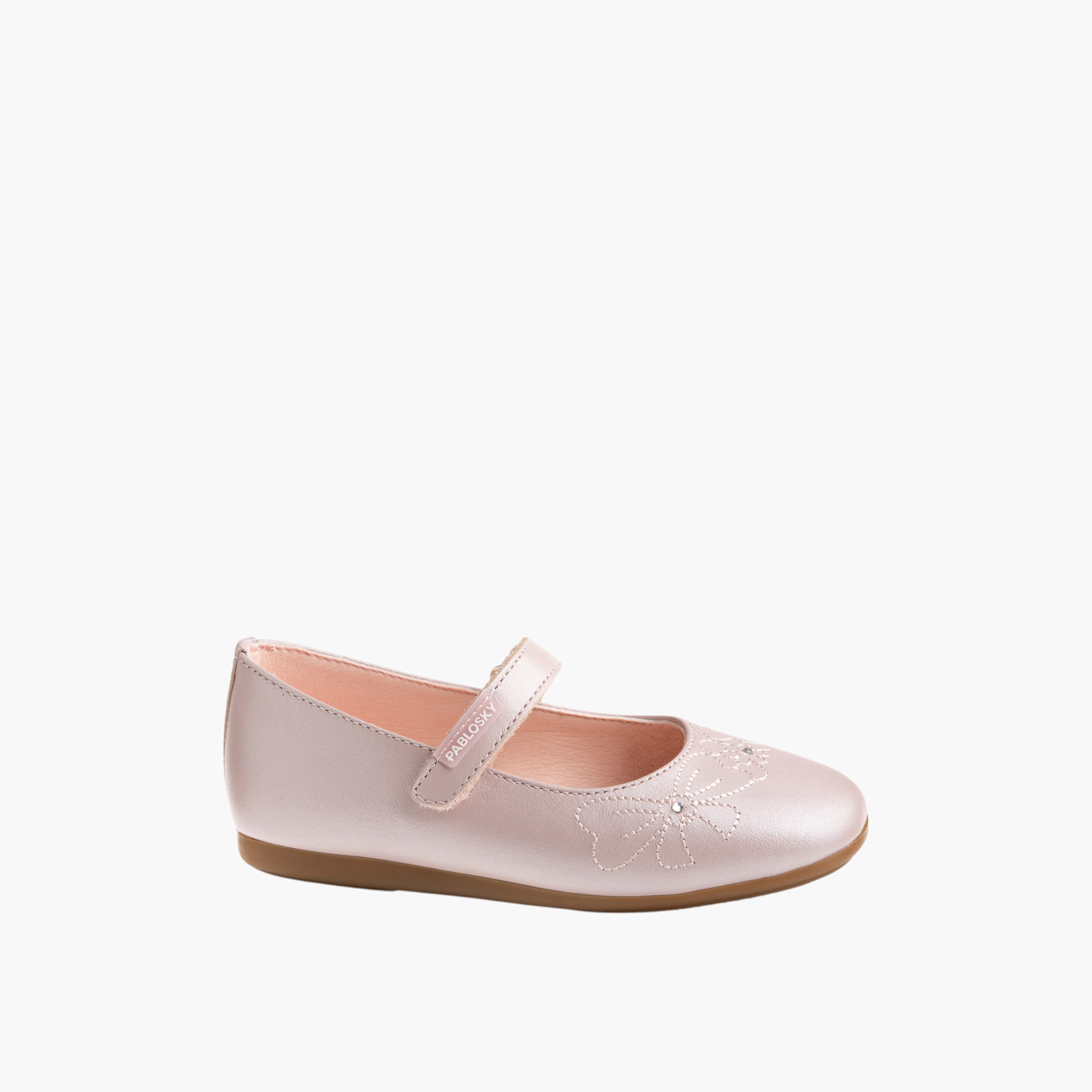 Pablosky Girls' Mary Jane Ballerina Shoes Hook and Loop Closure-girls-shoes-ballerinas-image-1