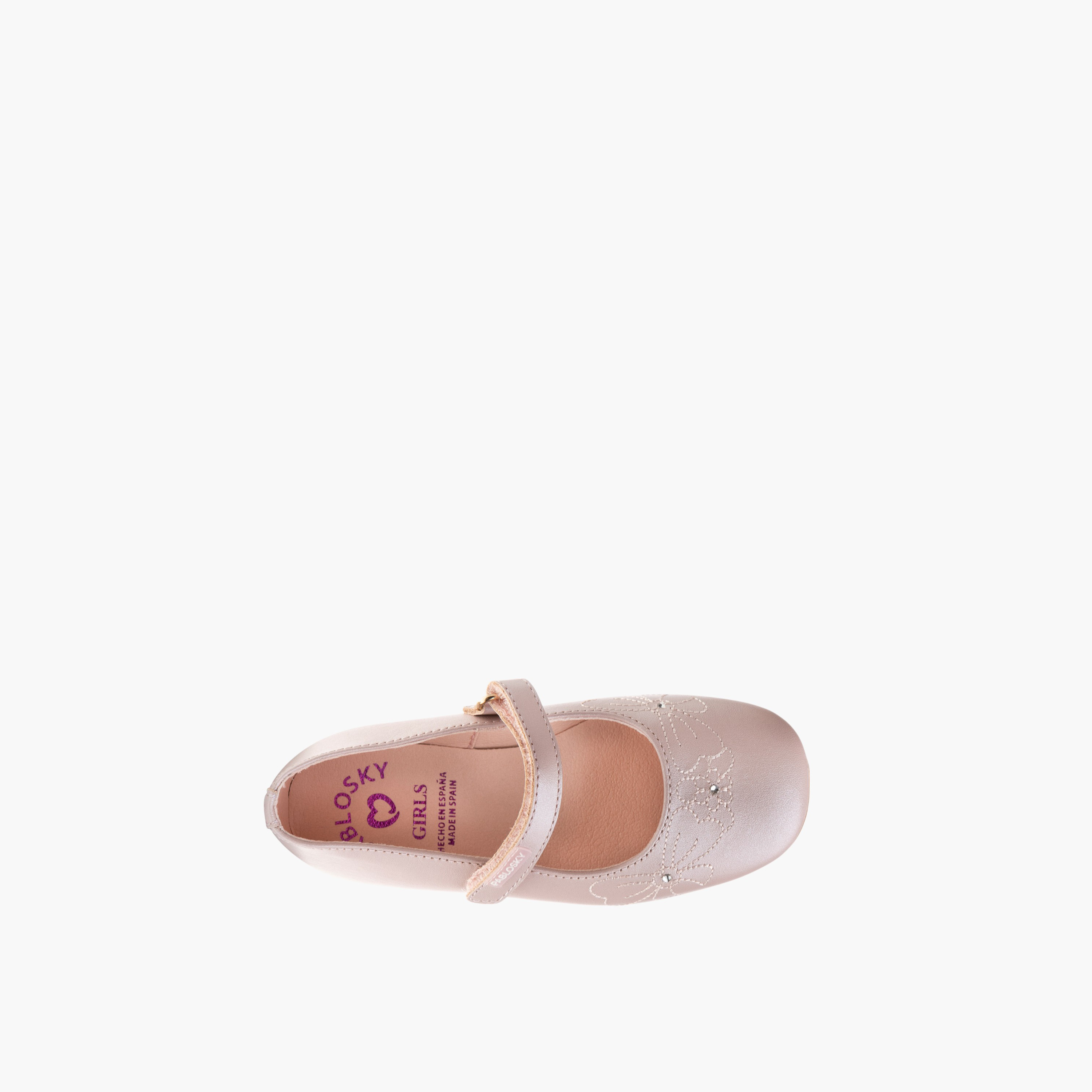 Pablosky Girls' Mary Jane Ballerina Shoes Hook and Loop Closure-girls-shoes-ballerinas-image-4