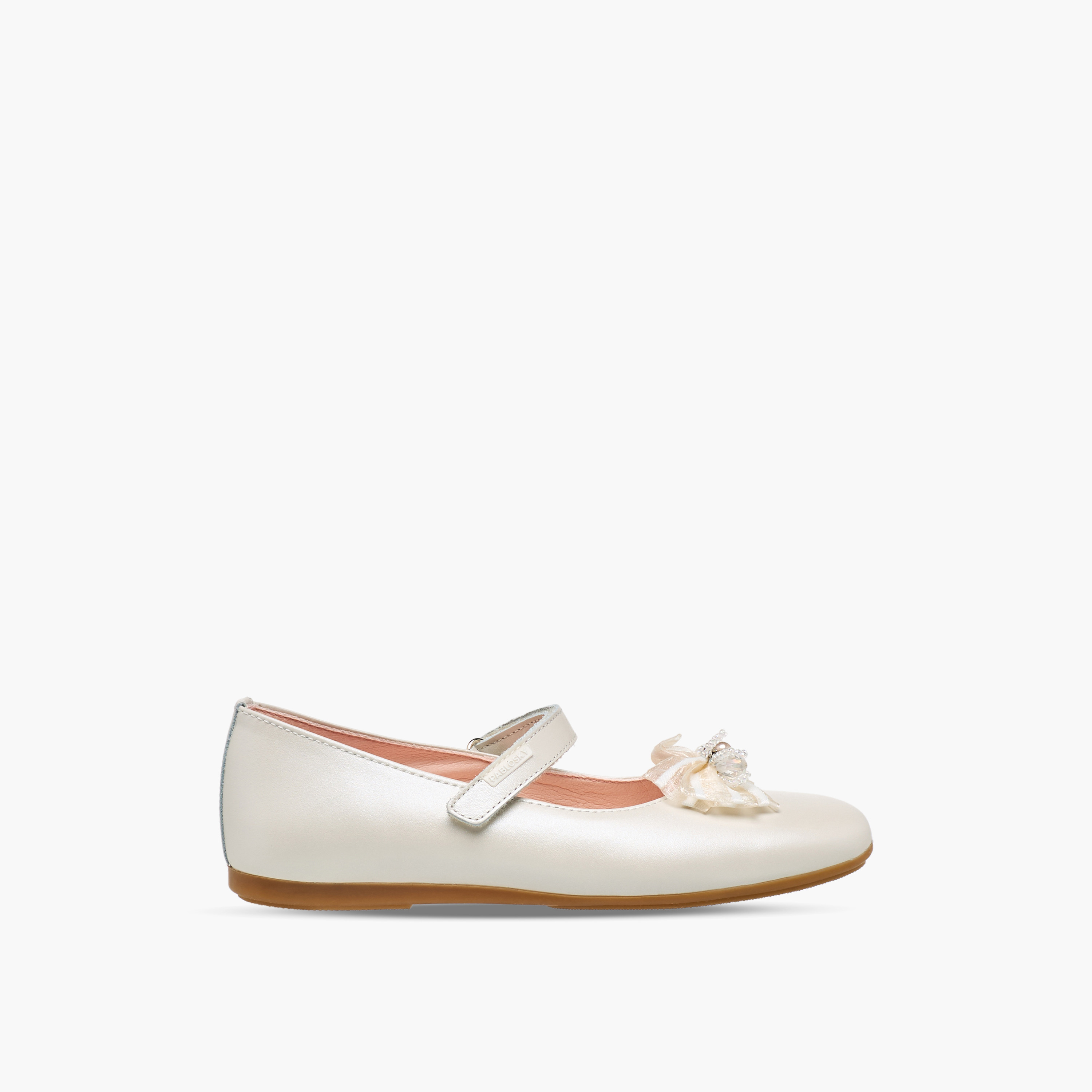 Pablosky Girls Bow Accent Hook & Loop Leather Mary Jane Shoes-girls-shoes-maryjanes-image-3