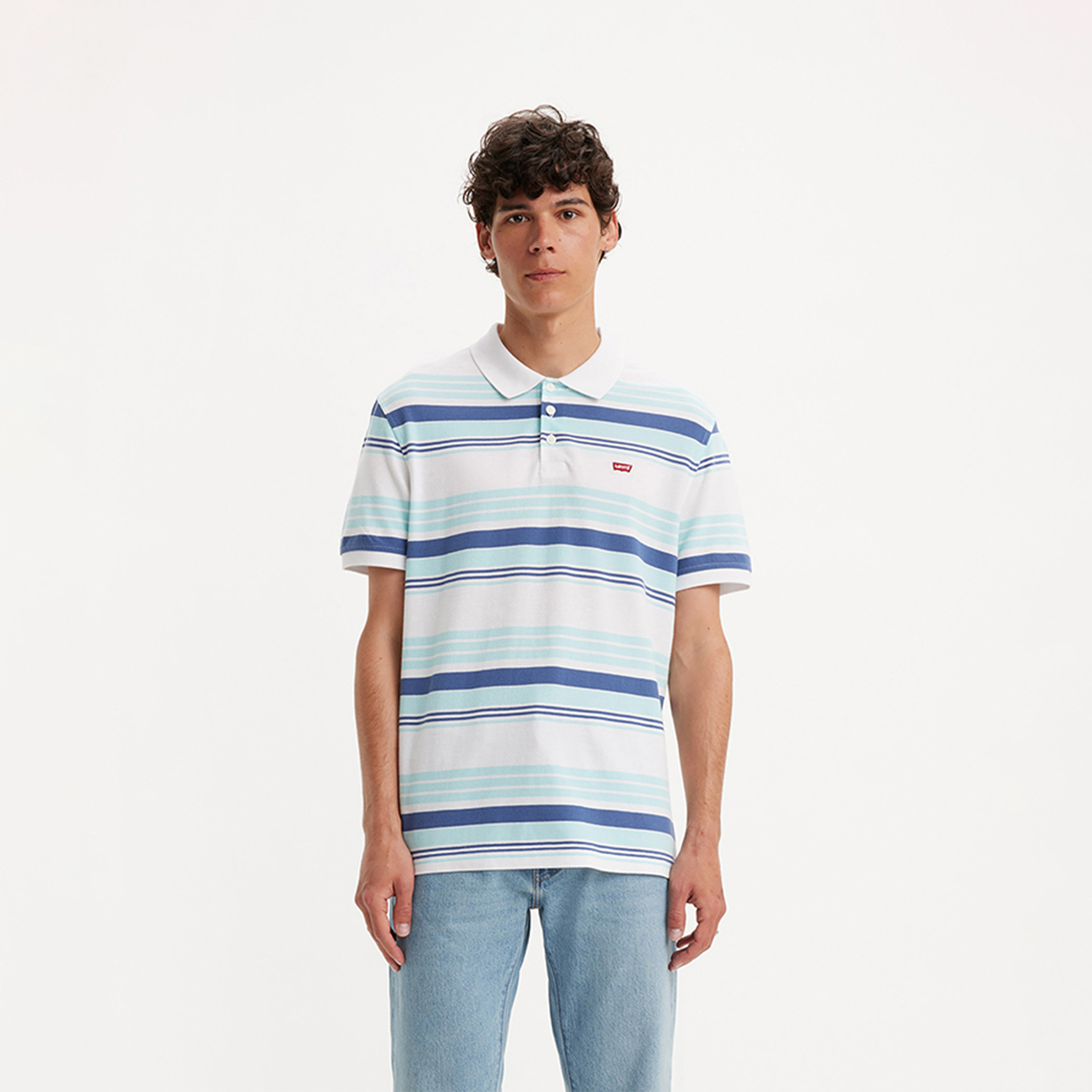 Levi's Men's Stripes Collared Short Sleeves Polo T-shirt-men-clothing-tshirtsandpolos-polos-image-1
