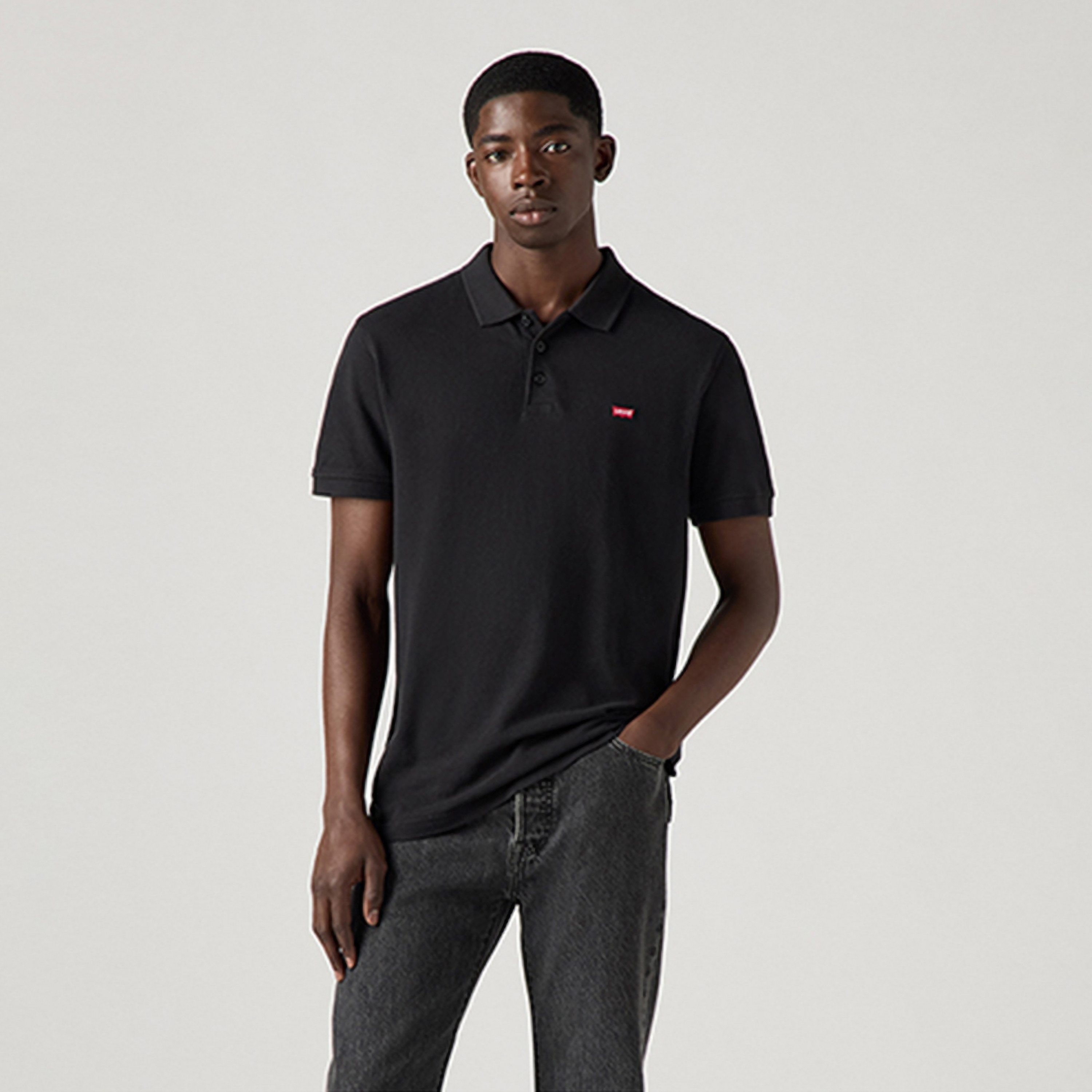 قميص بولو رجالي بأكمام قصيرة بياقة بسيطة من ليفاي-men-clothing-tshirtsandpolos-polos-image-1
