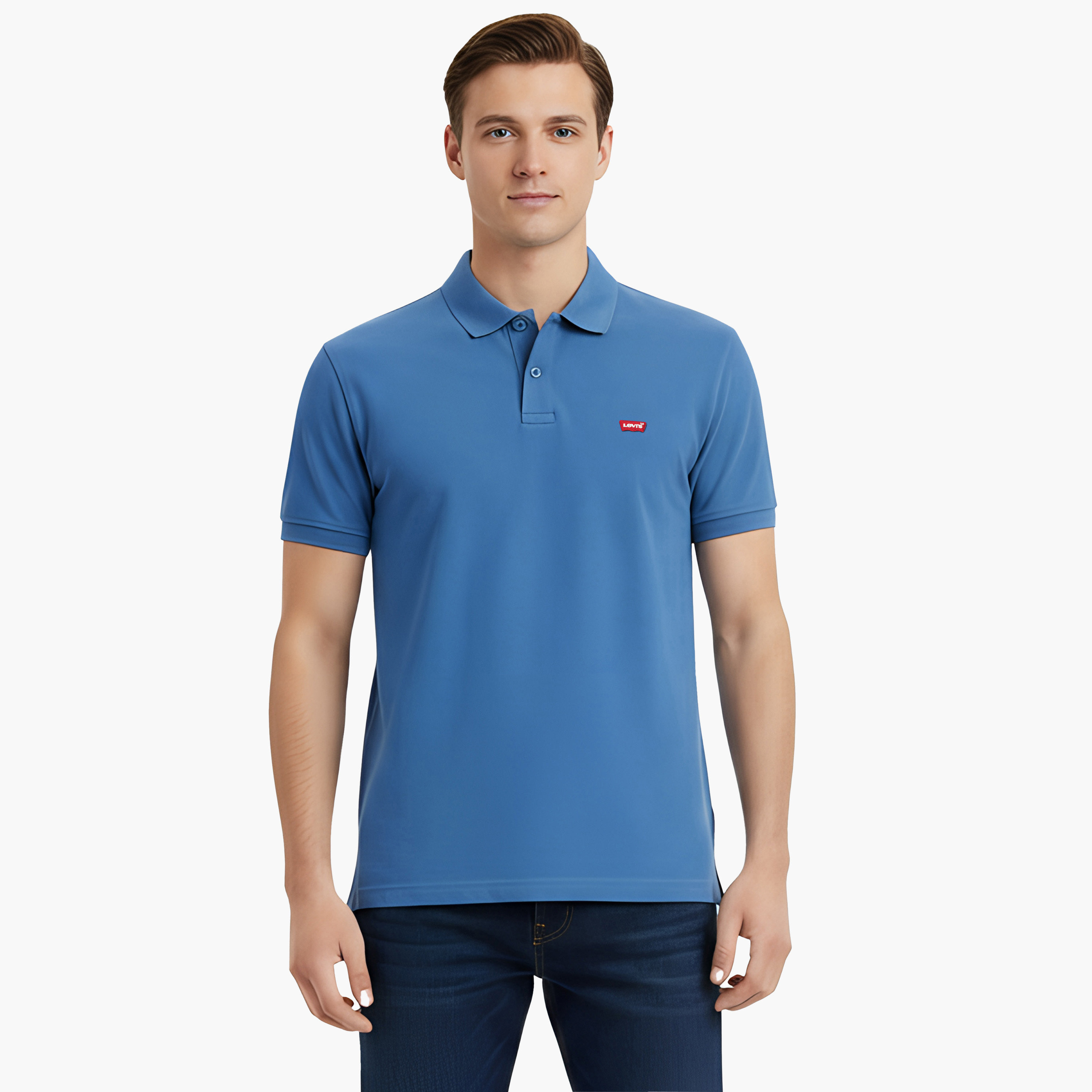 Levi's Plain Collared Short Sleeves Men's Polo T-Shirt-men-clothing-tshirtsandpolos-polos-image-1