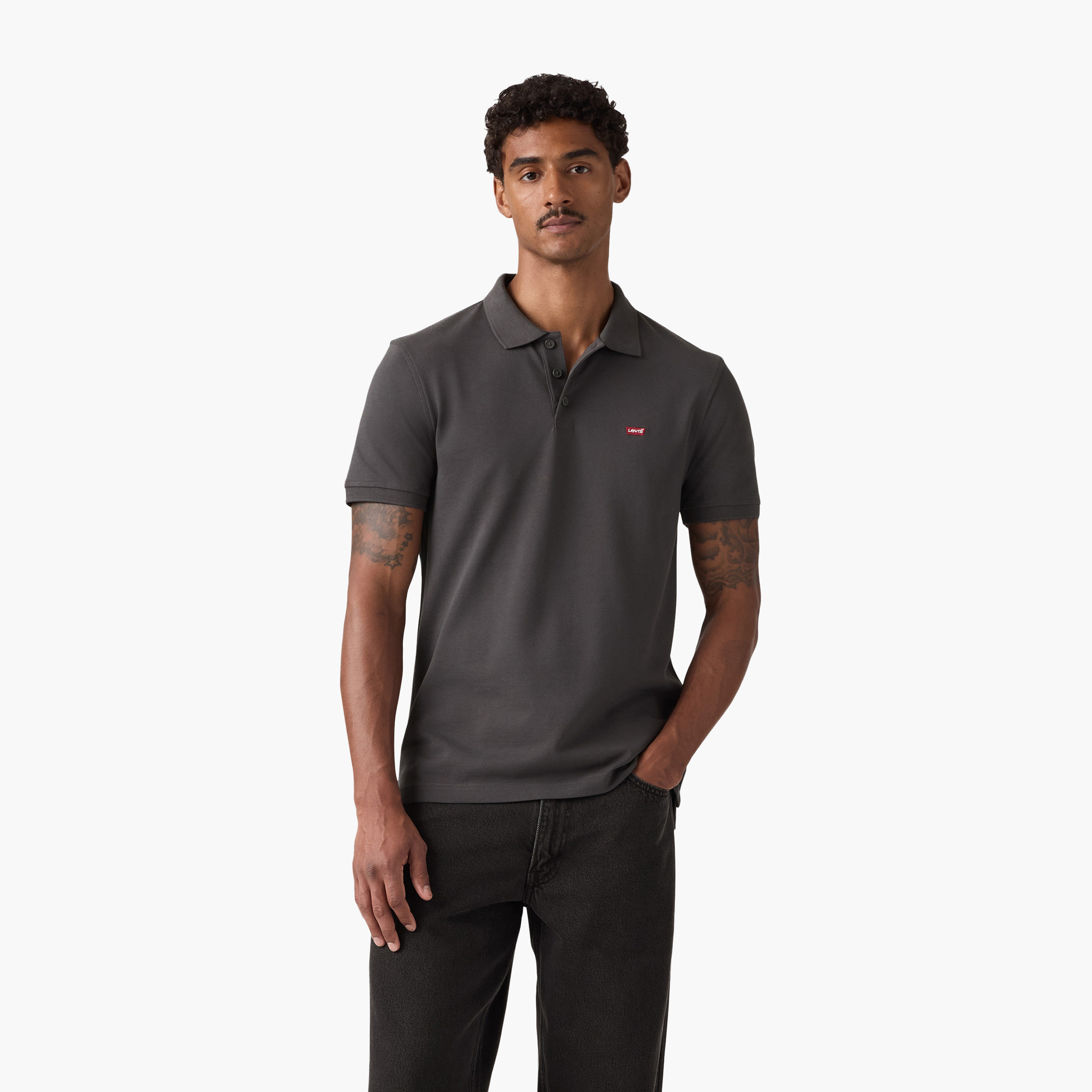 Levi's Plain Collared Short Sleeves Men's Polo T-Shirt-men-clothing-tshirtsandpolos-polos-image-1