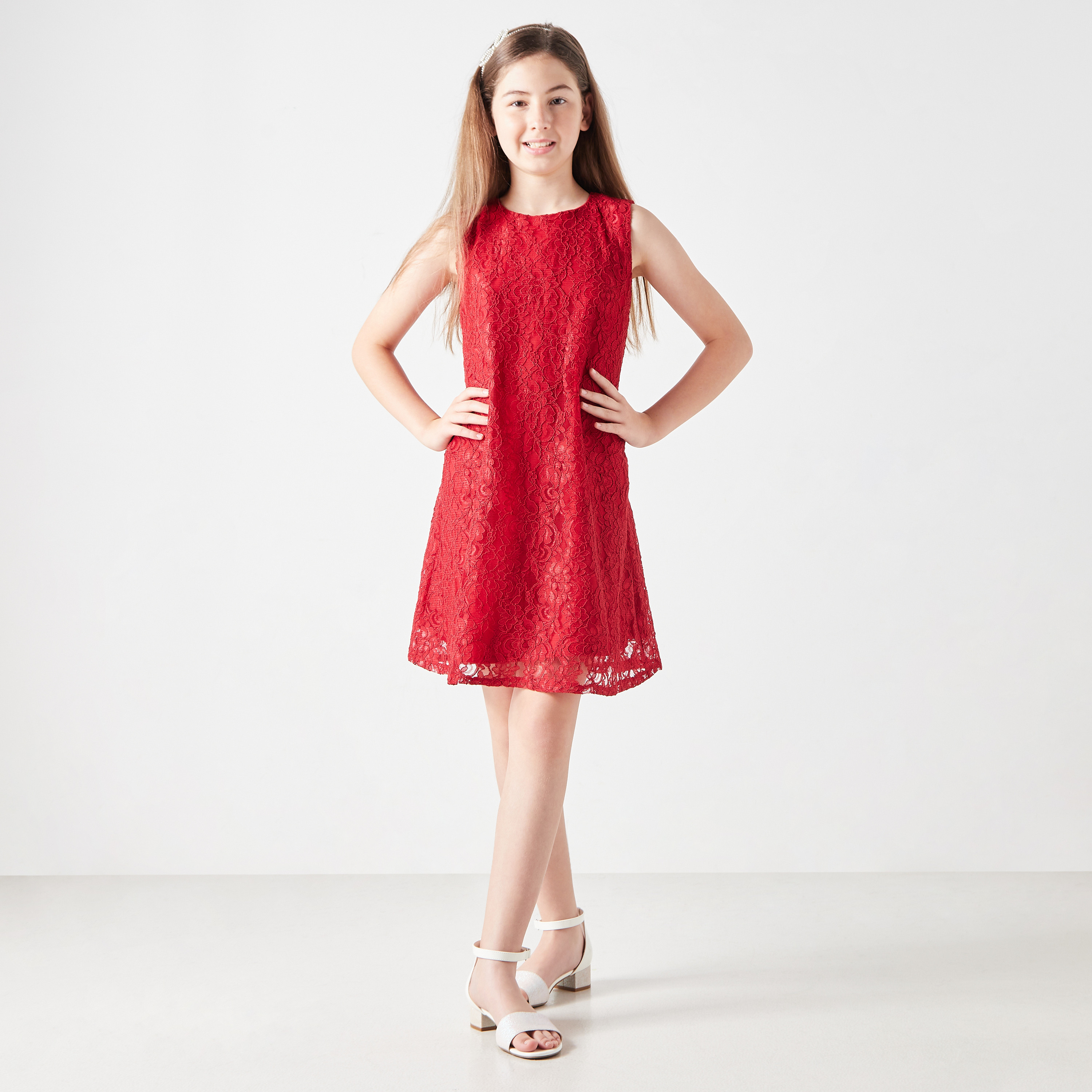 Little Golden Apple Floral Lace Sleeveless Dress-girls-clothing-dressesandjumpsuits-image-14