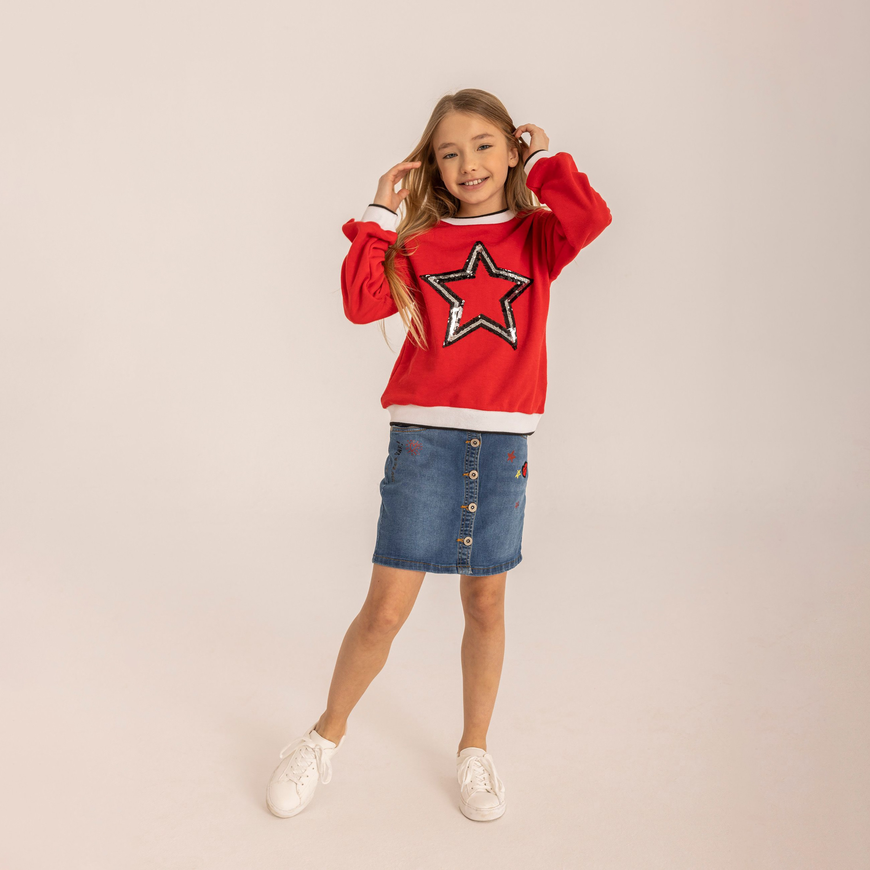 تنورة دنيم مطرزة مع رقع من مينوتي-girls-clothing-bottoms-skirts-image-5