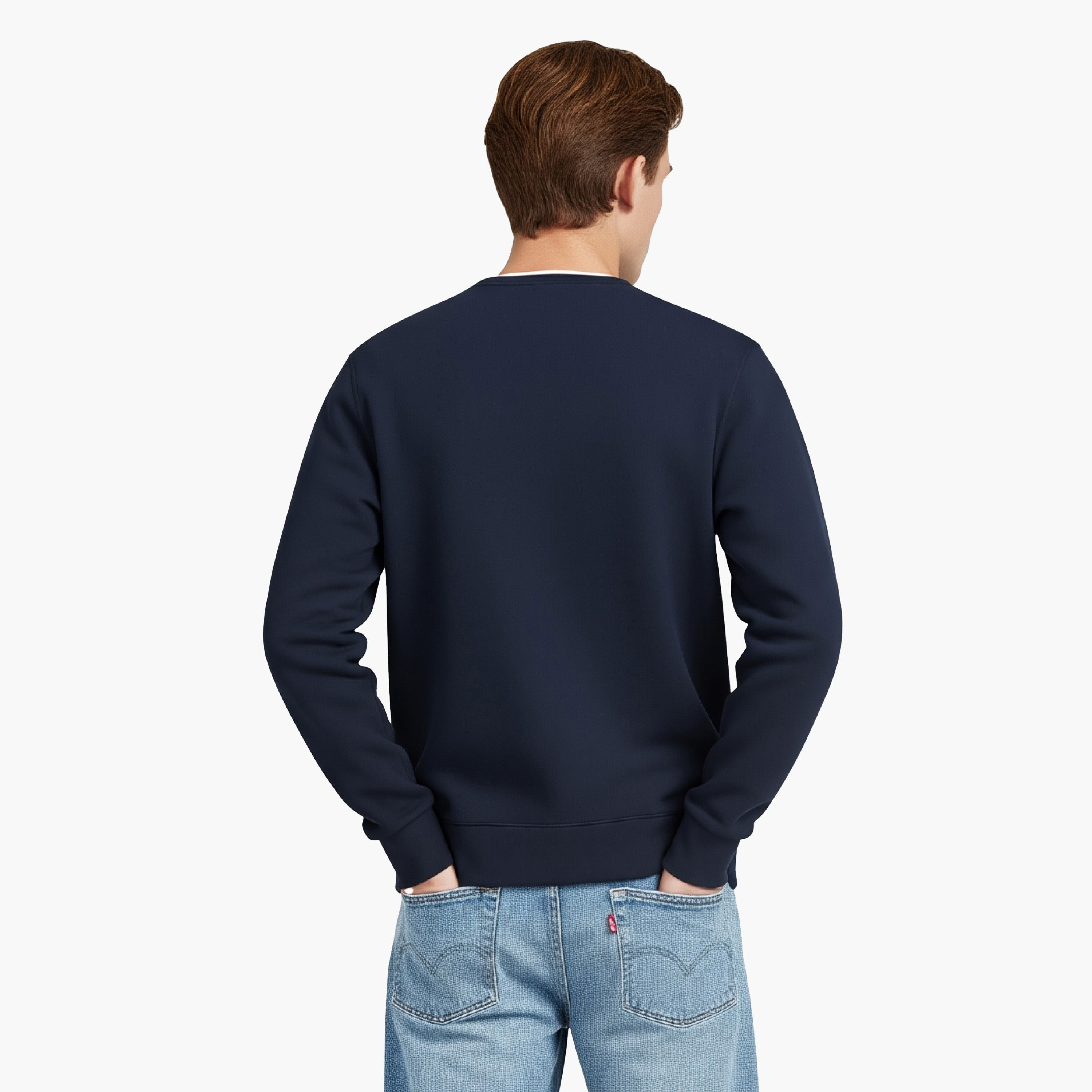 Levi's Plain Crew Neck Long Sleeves Men's Sweatshirt-men-winterwear-hoodiesandsweatshirts-image-4