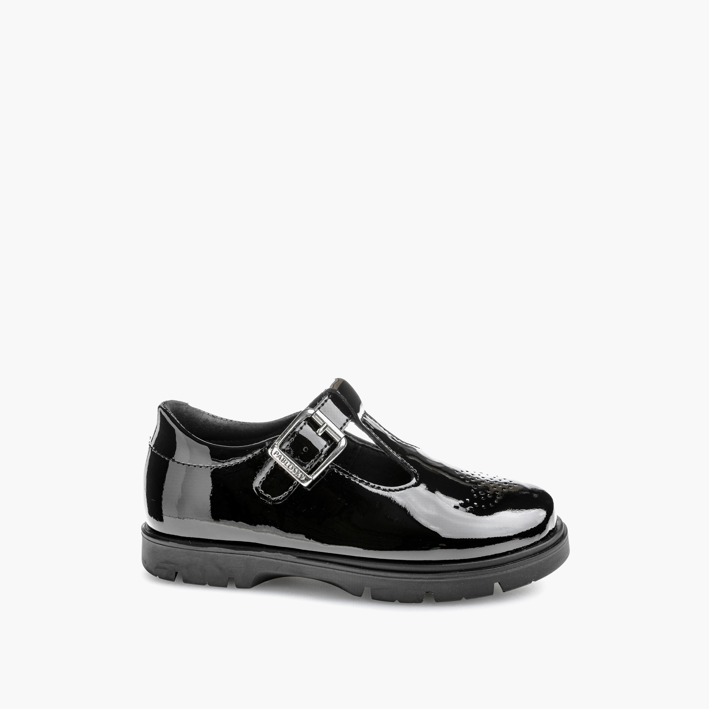 حذاء مدرسي بثقوب تهوية وإبزيم إغلاق للبنات من بابلوسكي - 360119-Y-girls-shoes-schoolshoes-image-1