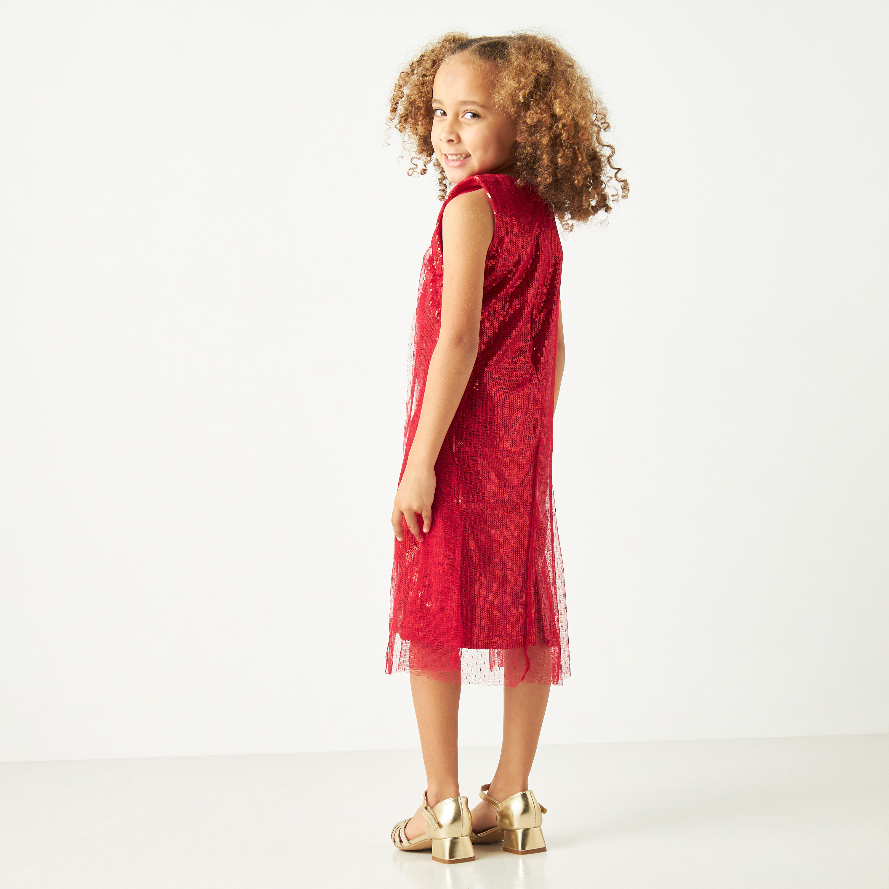 فستان مزين دون أكمام بطبقة شبكية من ليتل جولدن أبل-girls-clothing-dressesandjumpsuits-image-3