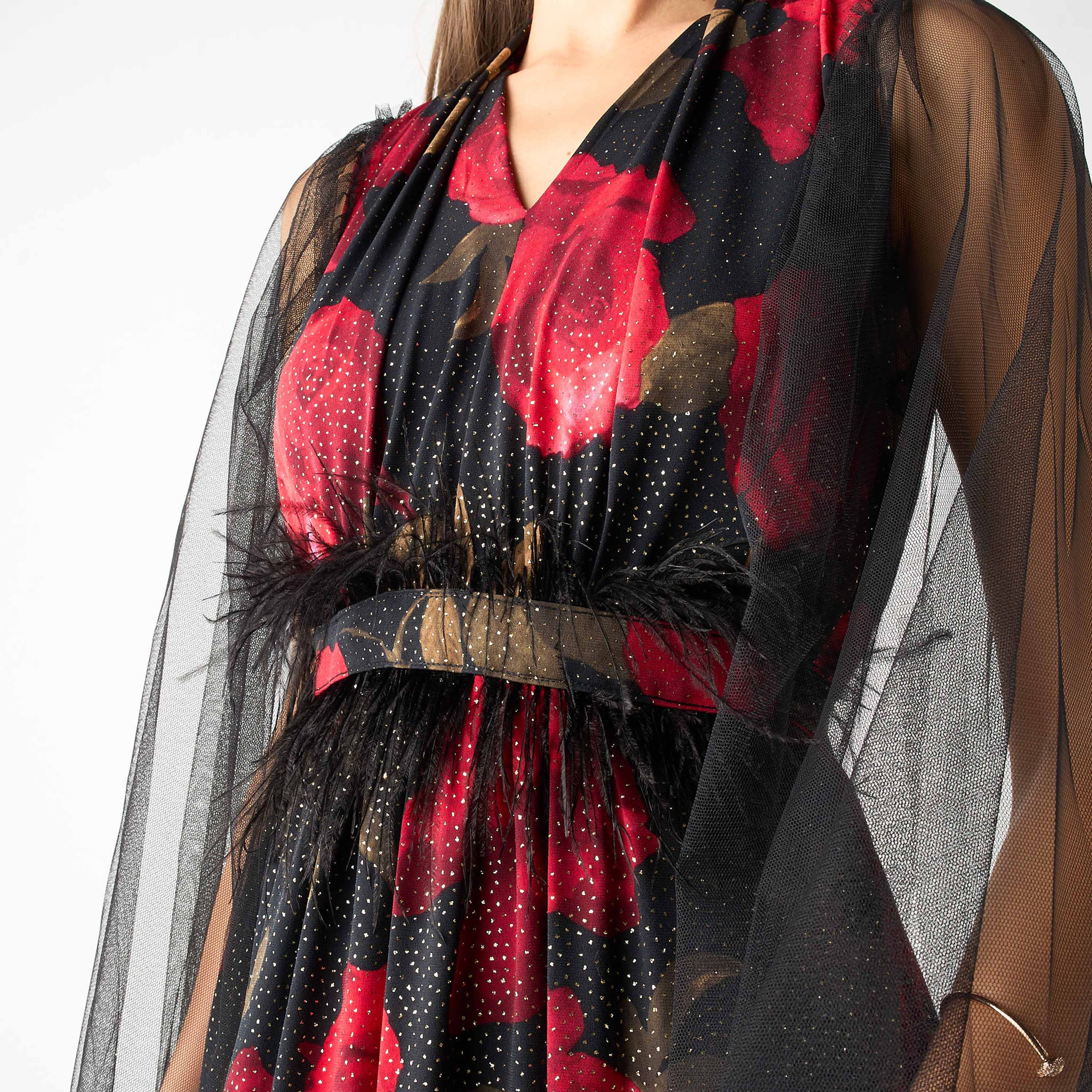 Golden Apple All-Over Floral Print Maxi Dress with V-neck and Mesh Detail-women-clothing-dresses-image-5