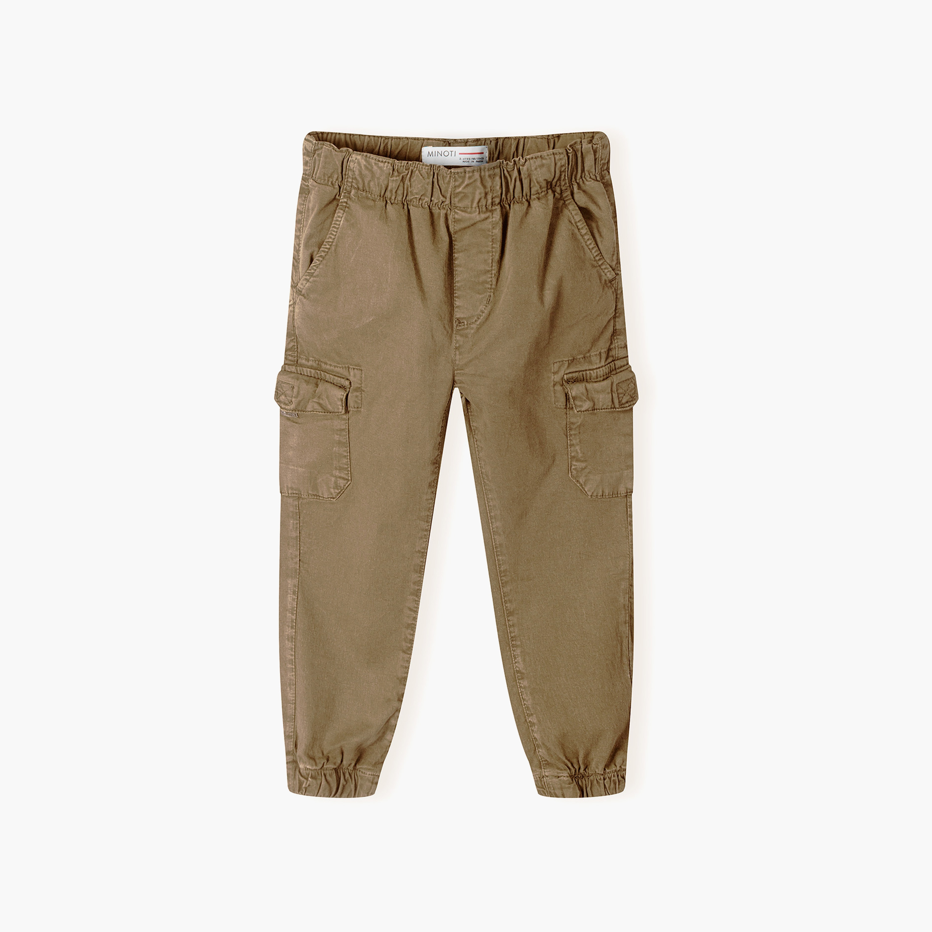 بنطال ركض كارجو بقصة مريحة سادة من مينوتي-boys-clothing-bottoms-joggersandtrackpants-image-2
