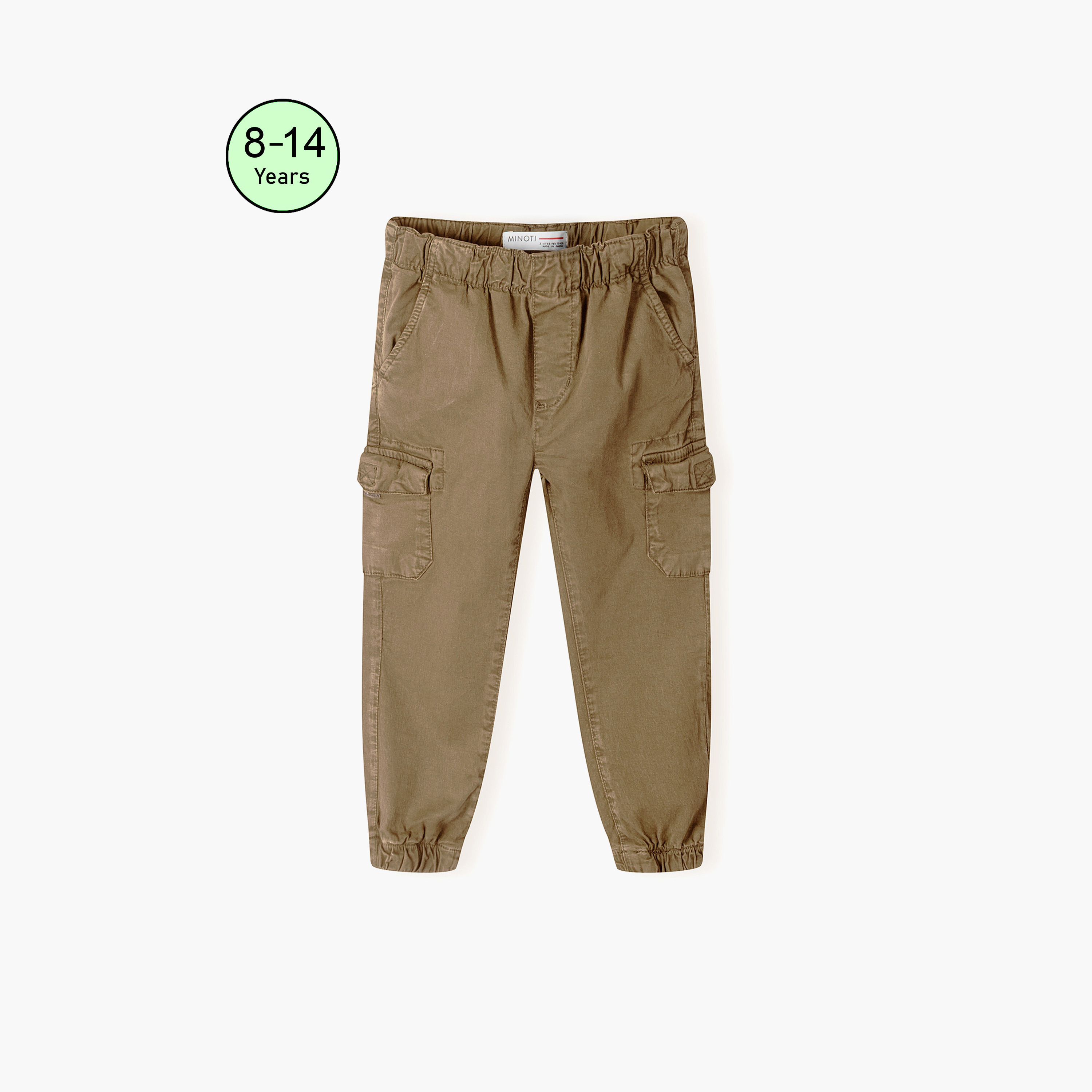 بنطال ركض كارجو بقصة مريحة سادة من مينوتي-boys-clothing-bottoms-joggersandtrackpants-image-1