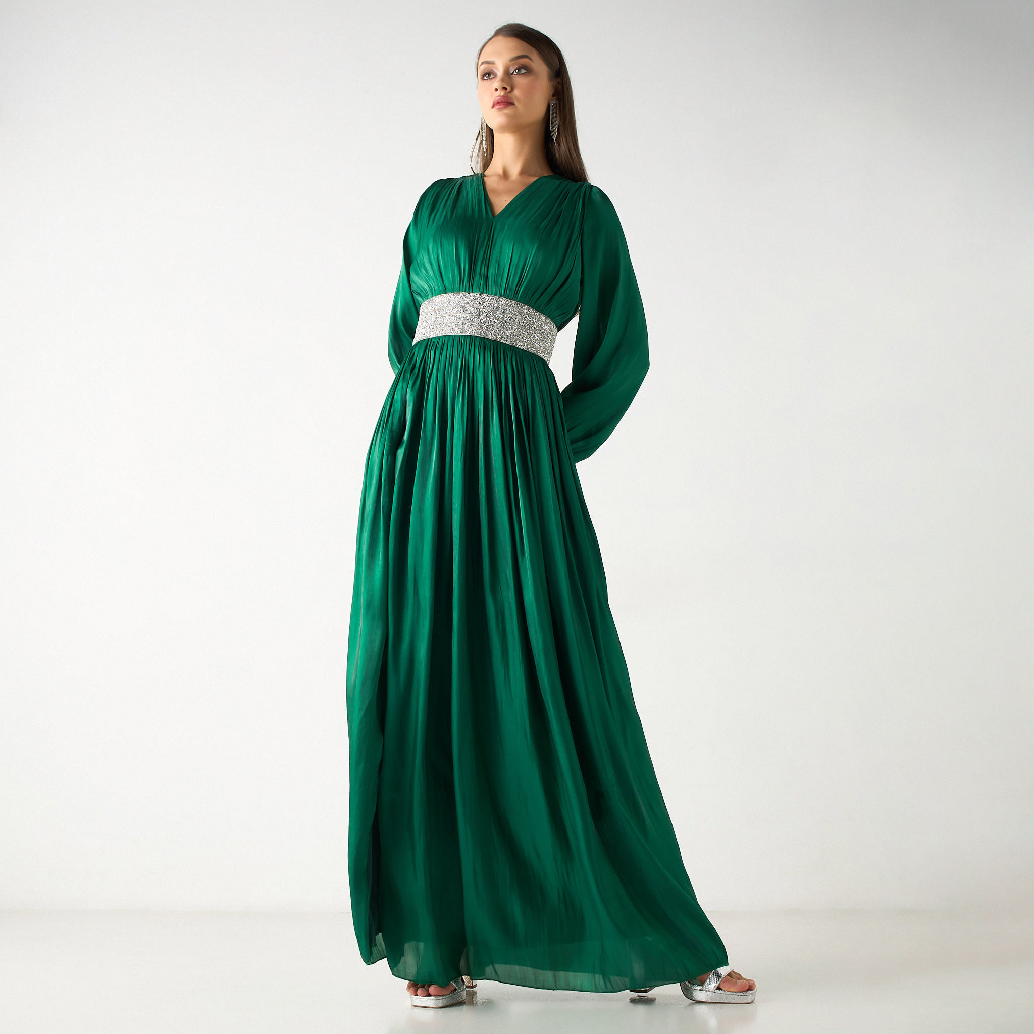 فستان طويل مع حزام مزين من جولدن أبل-women-clothing-dresses-image-8