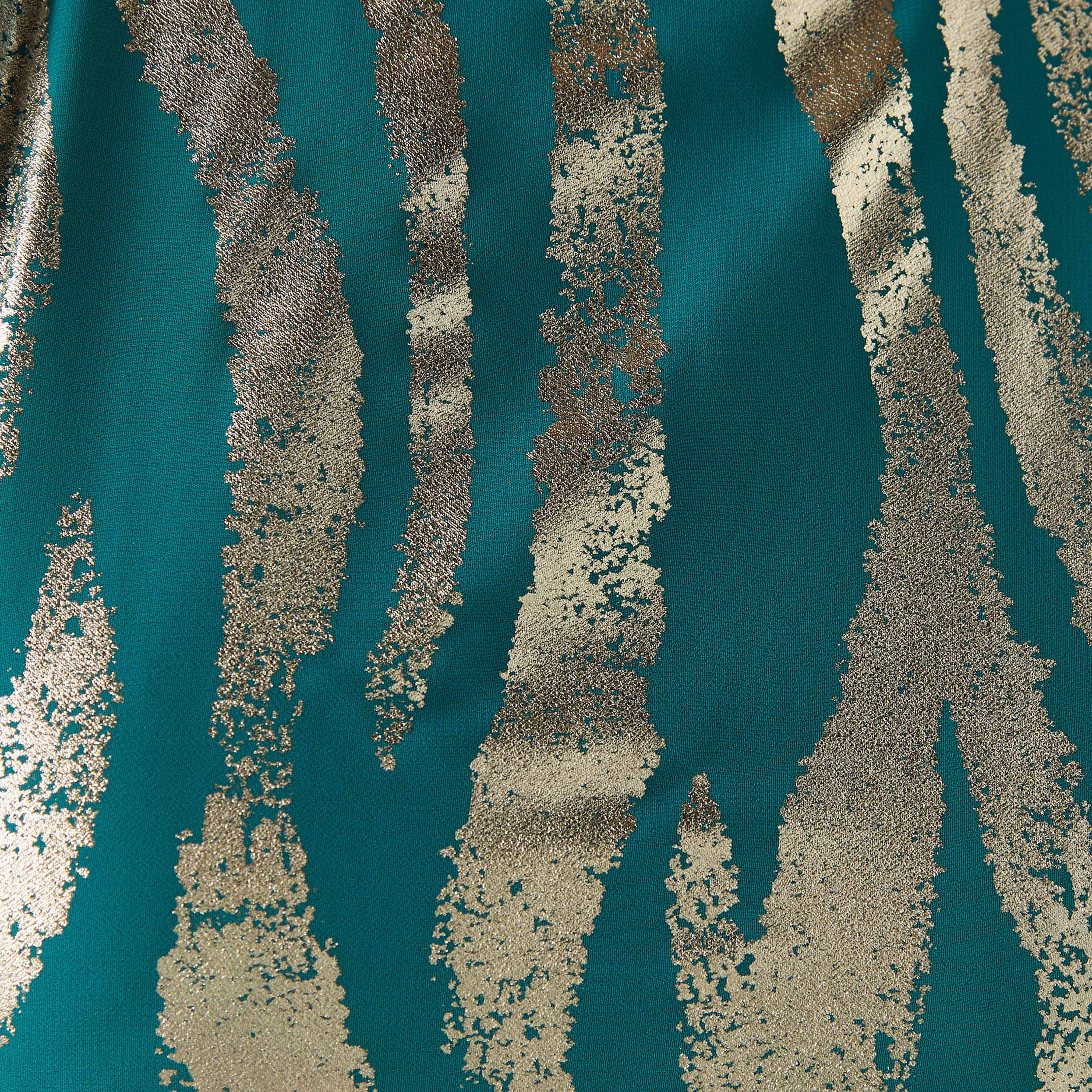 Golden Apple Metallic Print Maxi Dress with Puff Sleeves-women-clothing-dresses-image-6