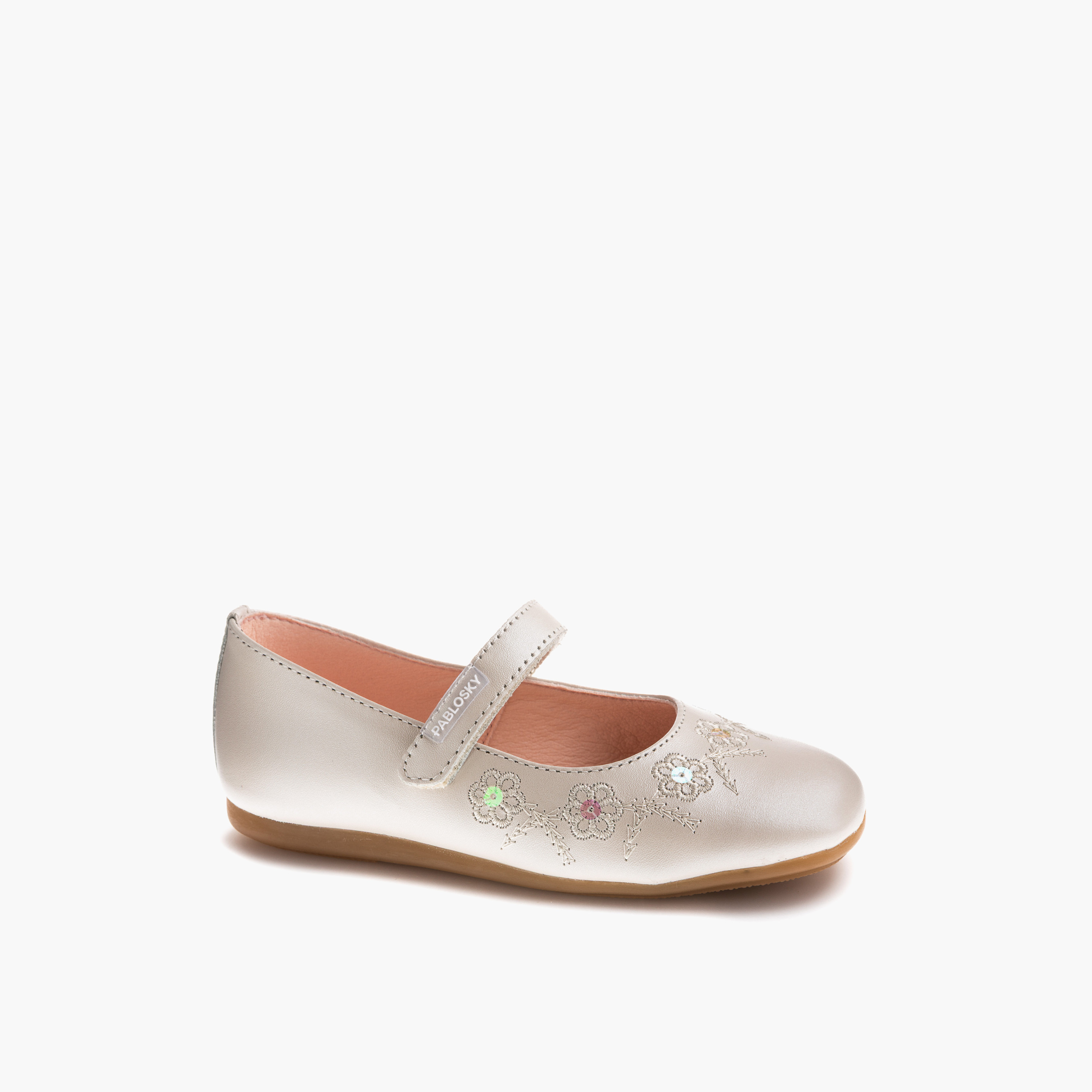 Pablosky Girls Floral Embroidered Mary Jane Shoes-girls-shoes-maryjanes-image-1