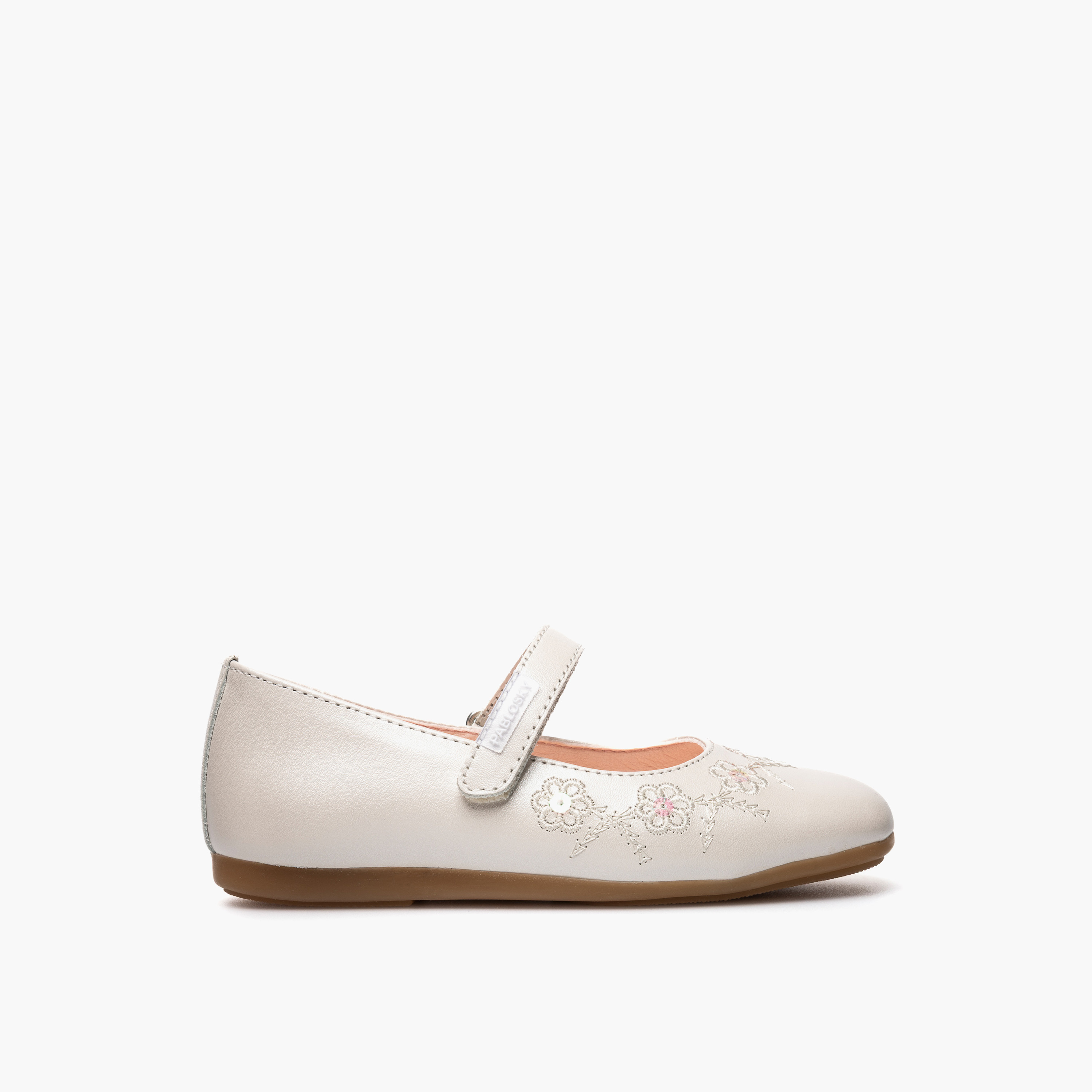 Pablosky Girls Floral Embroidered Mary Jane Shoes-girls-shoes-maryjanes-image-2