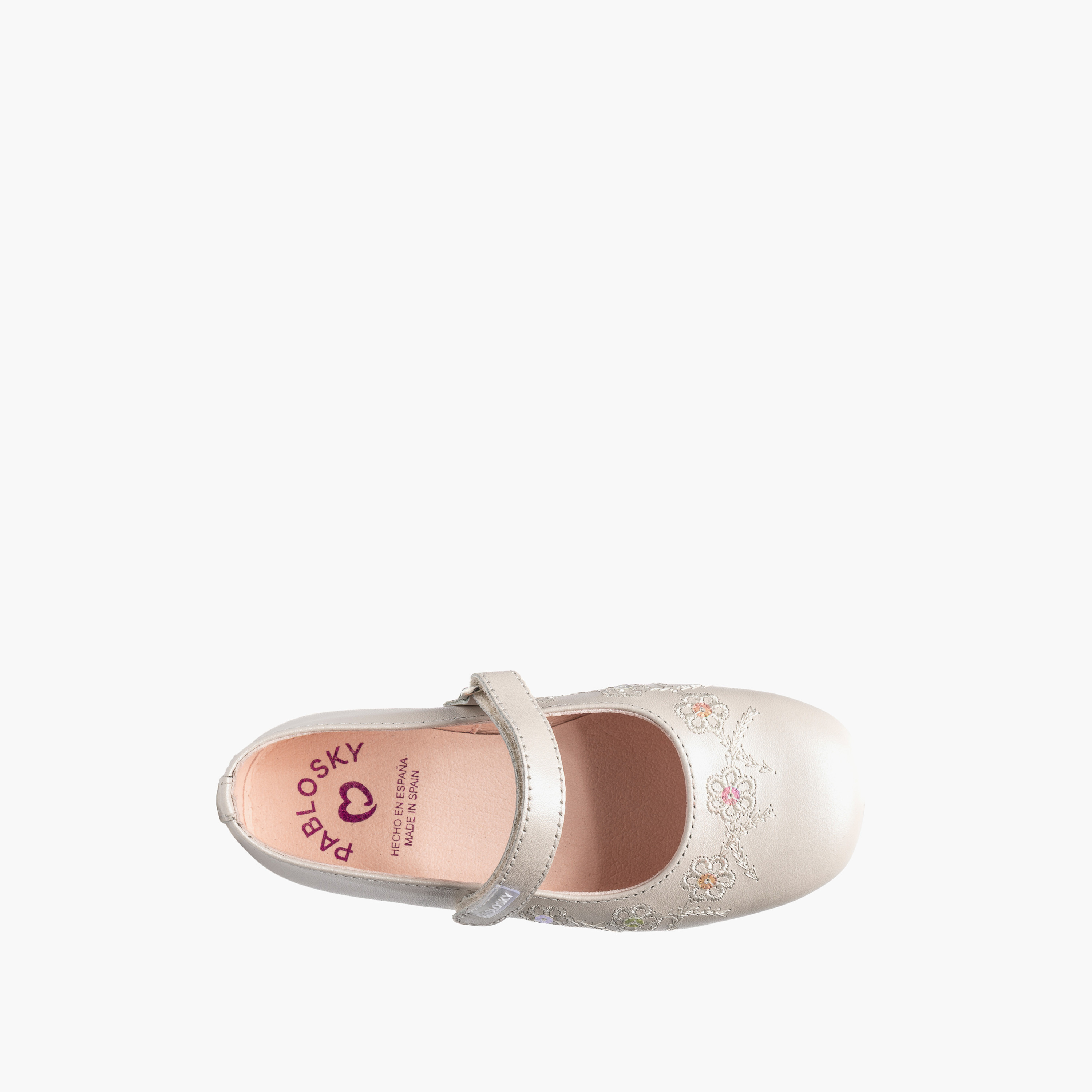 Pablosky Girls Floral Embroidered Mary Jane Shoes-girls-shoes-maryjanes-image-4