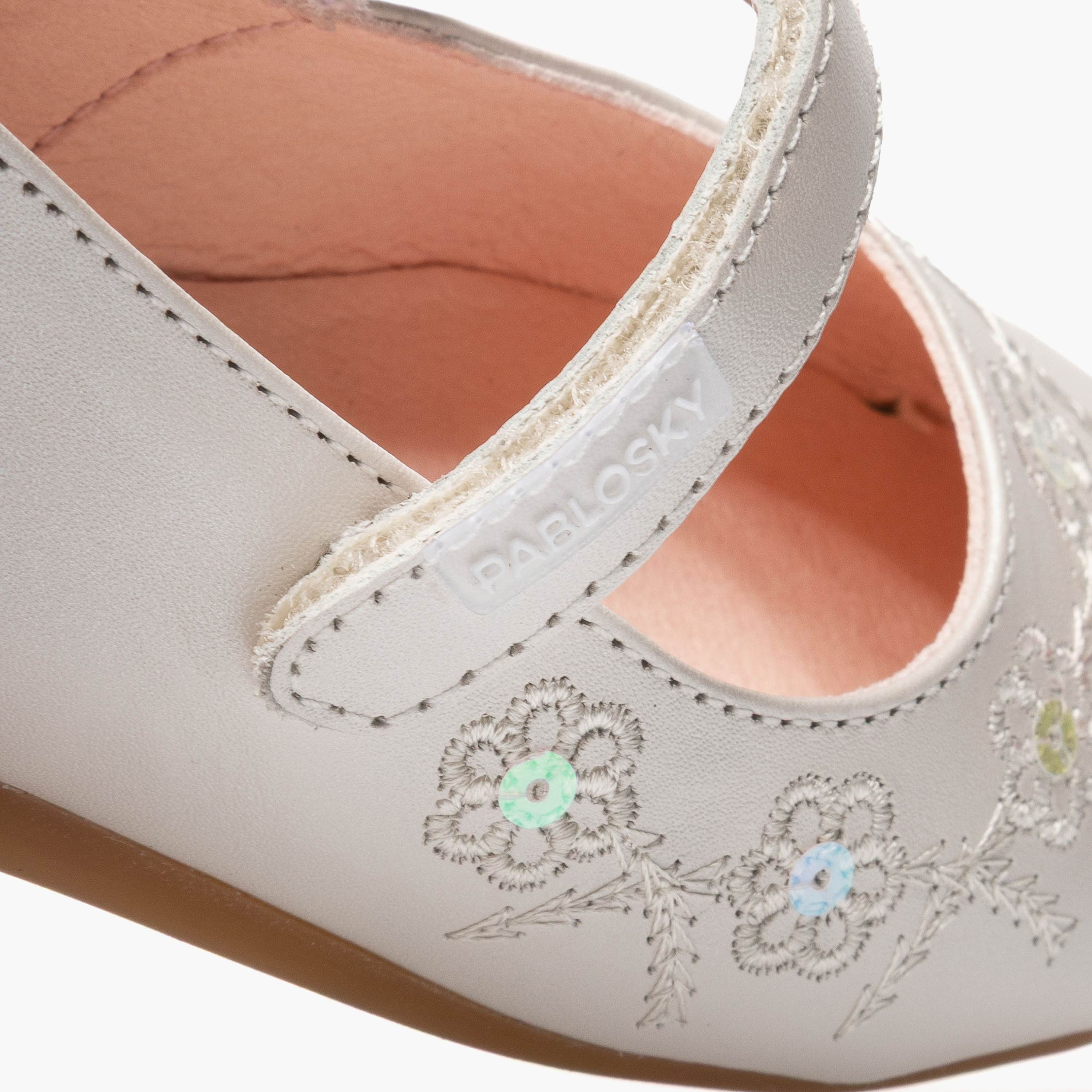 Pablosky Girls Floral Embroidered Mary Jane Shoes-girls-shoes-maryjanes-image-7