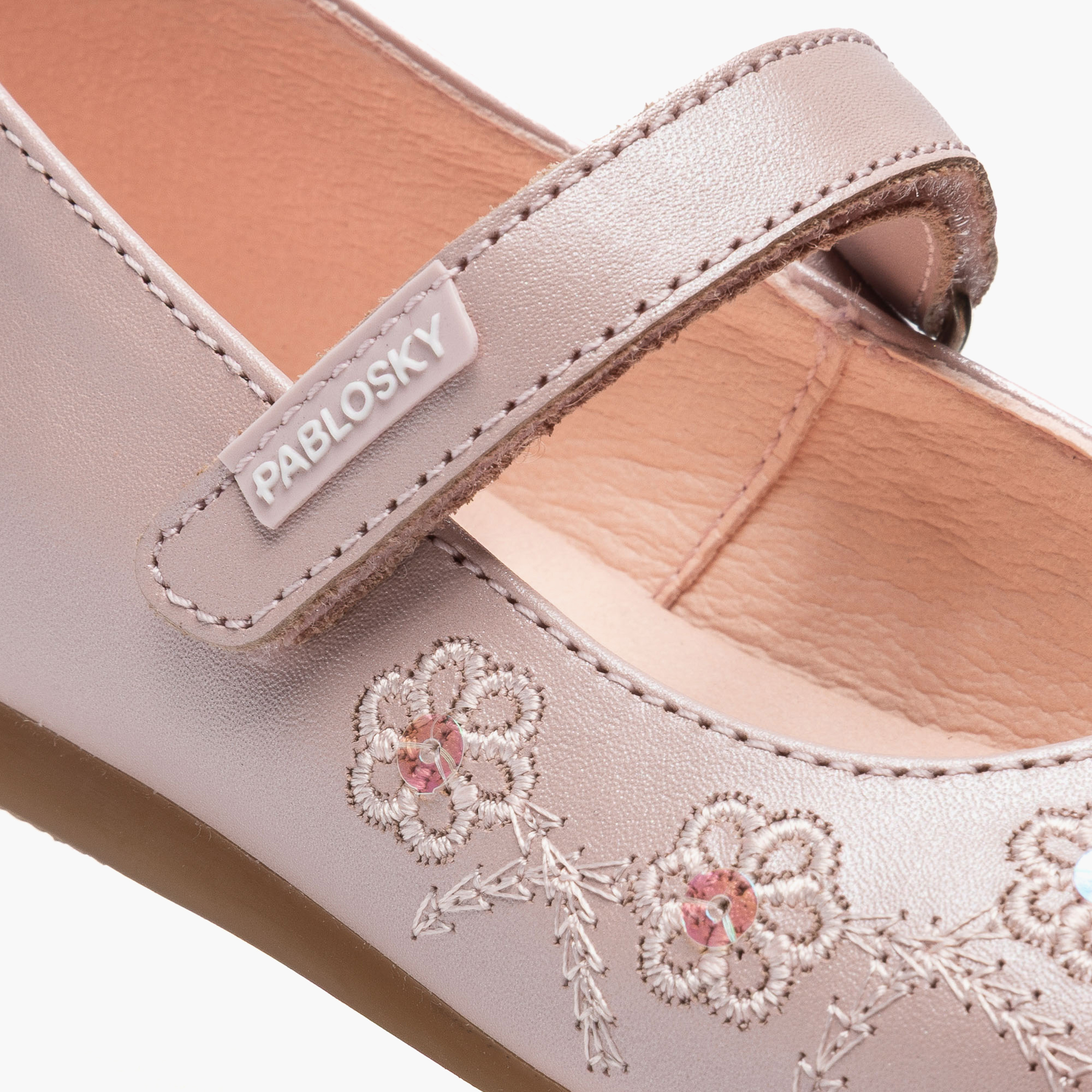 Pablosky Girls Leather Hook & Loop Mary Jane Shoes-girls-shoes-maryjanes-image-7