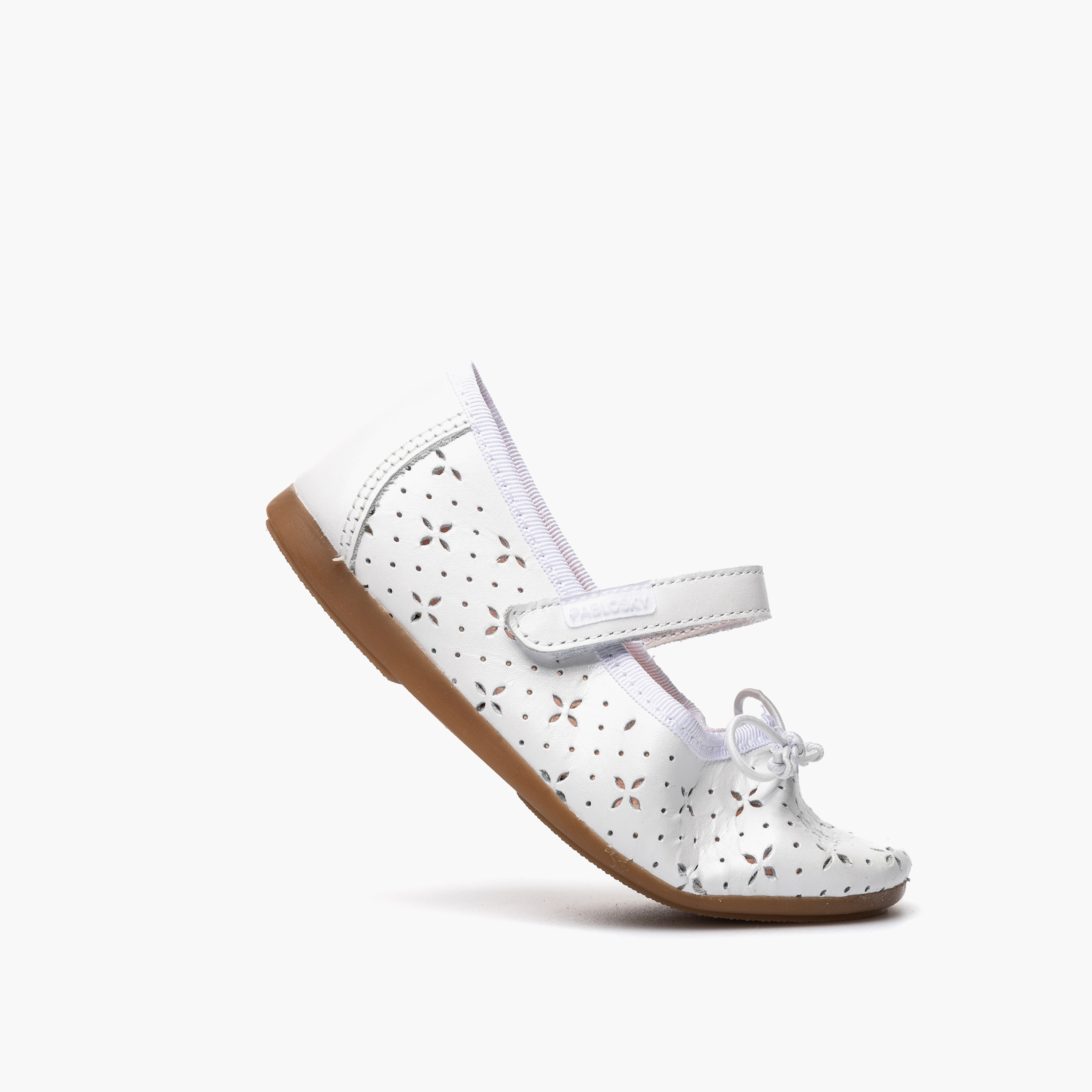 Pablosky Girls Leather Mary Jane Shoes with Hook & Loop Closure-girls-shoes-maryjanes-image-5
