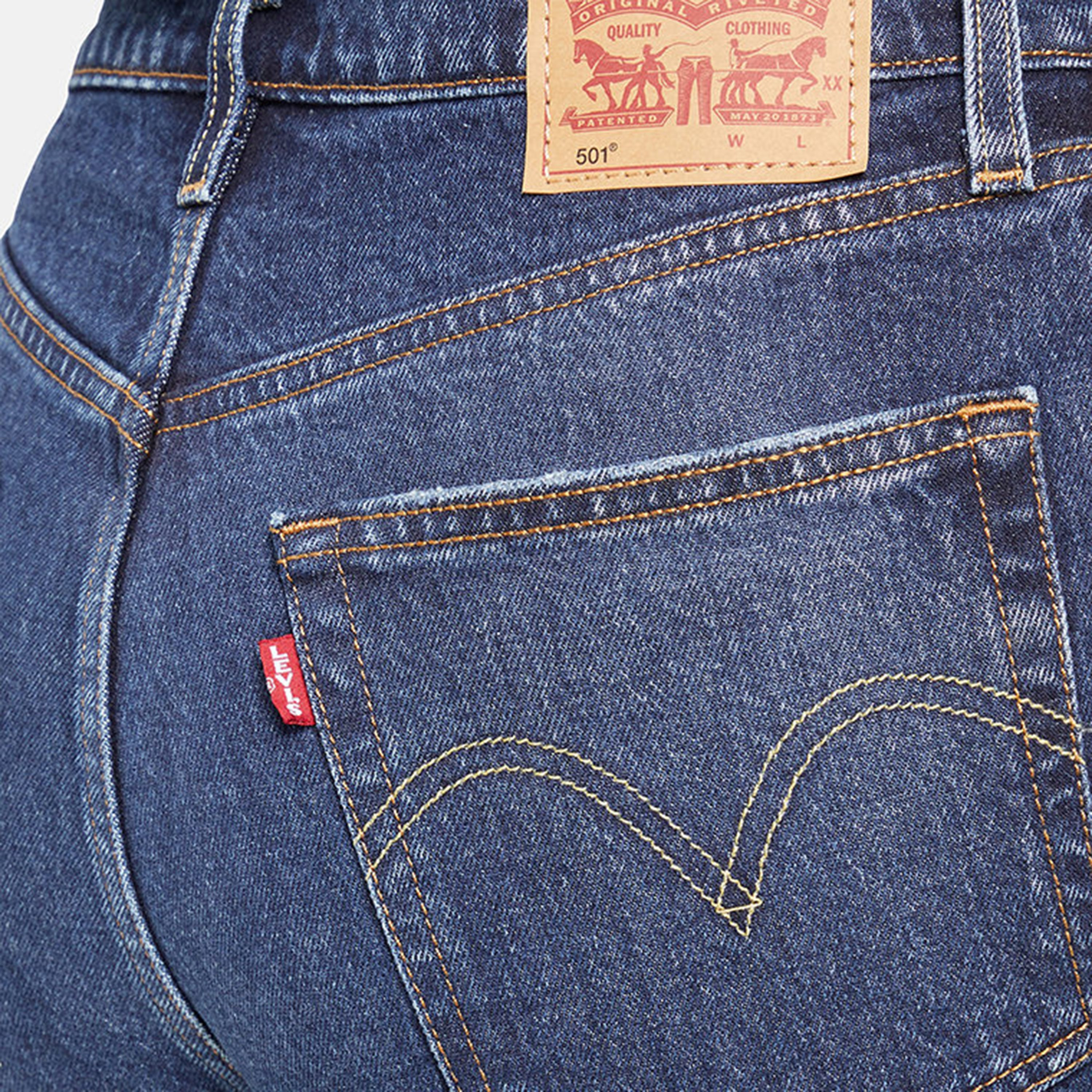 جينز حريمي 501 بقصة مستقيمة، أزرق بـ 5 جيوب، مقاس 30 من ليفايس-women-clothing-bottoms-jeans-image-3