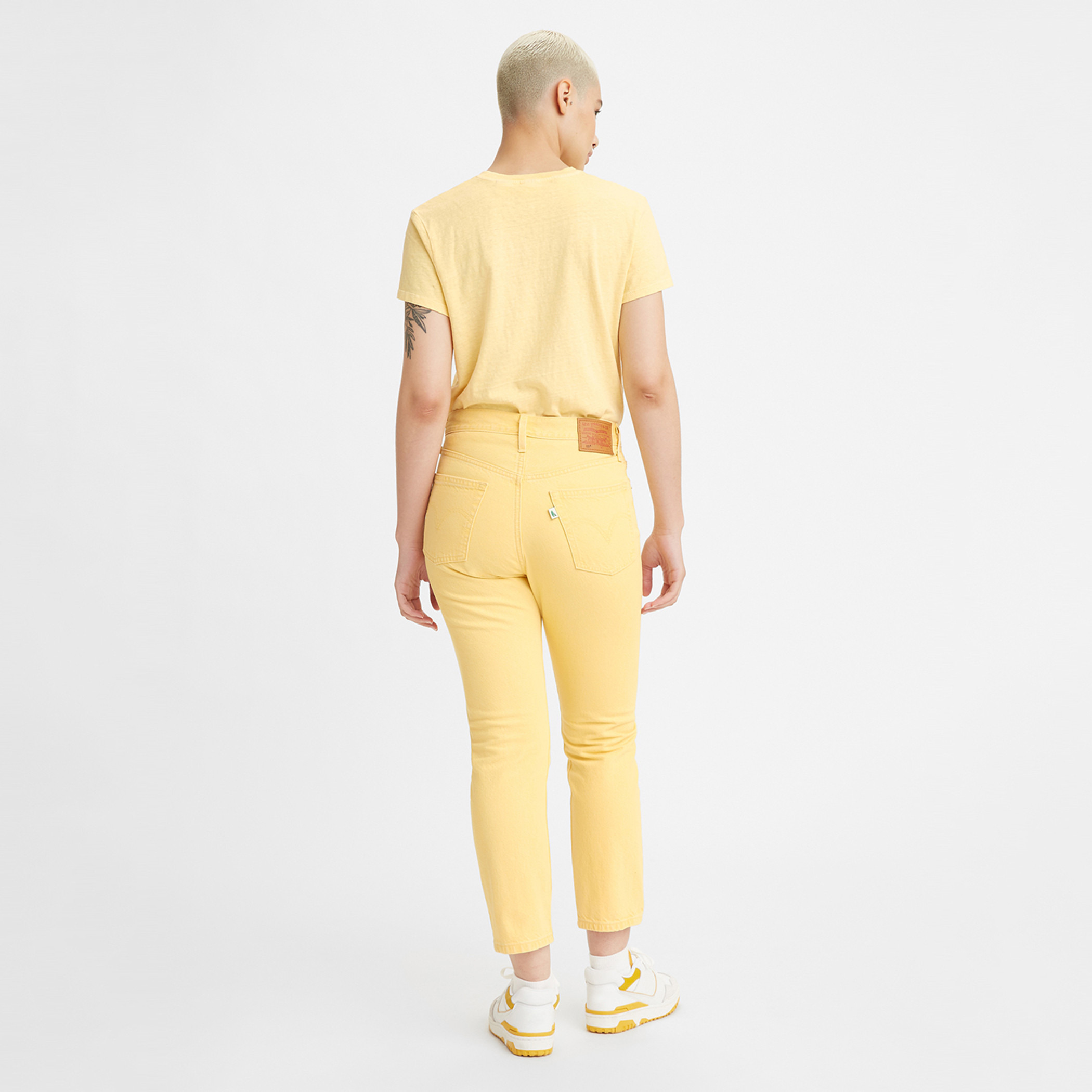 Levi's Women Yellow Solid Jeans with Button & Zip Closure-women-clothing-bottoms-jeans-image-2