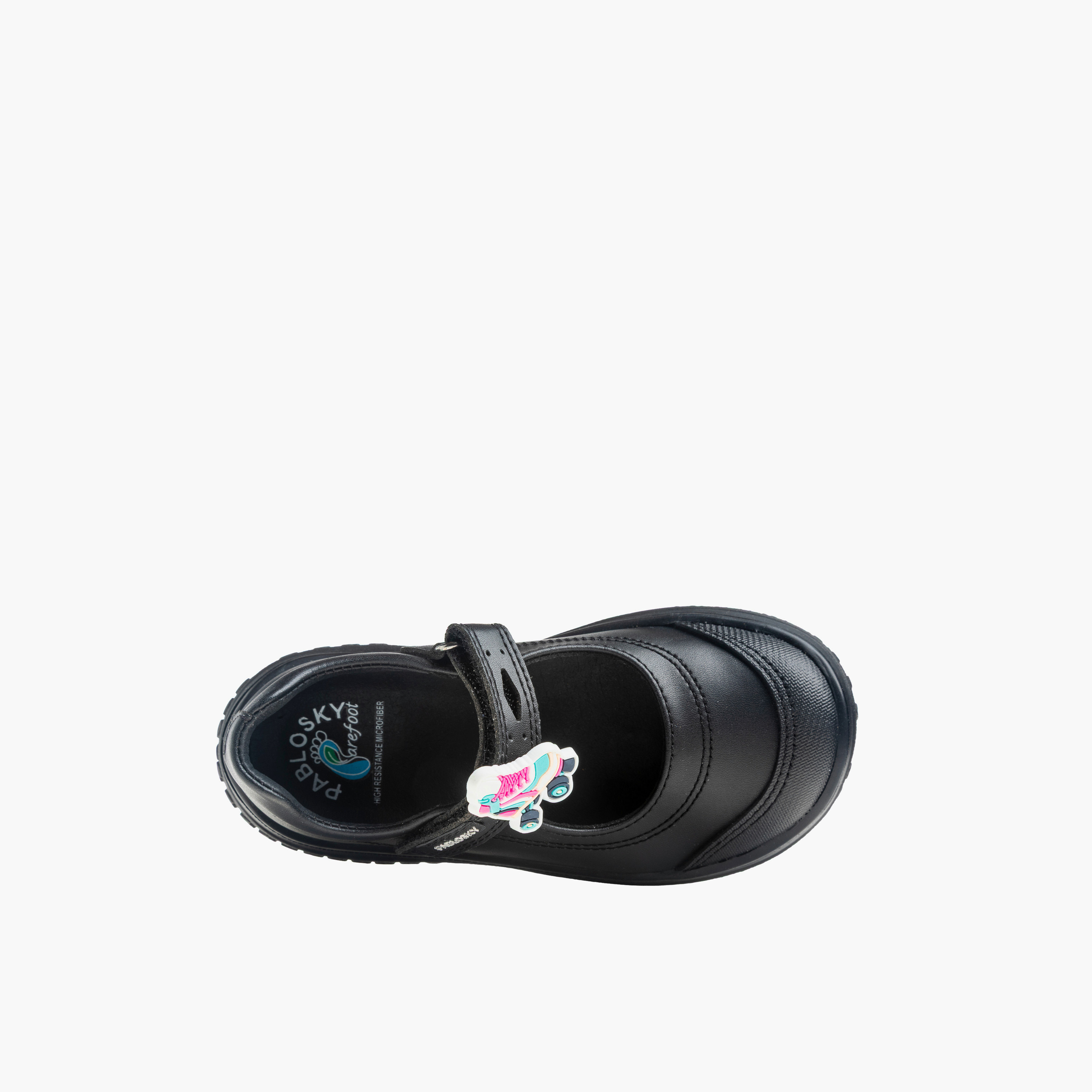 Pablosky Girls Applique Hook & Loop Mary Jane School Shoes-girls-shoes-maryjanes-image-3