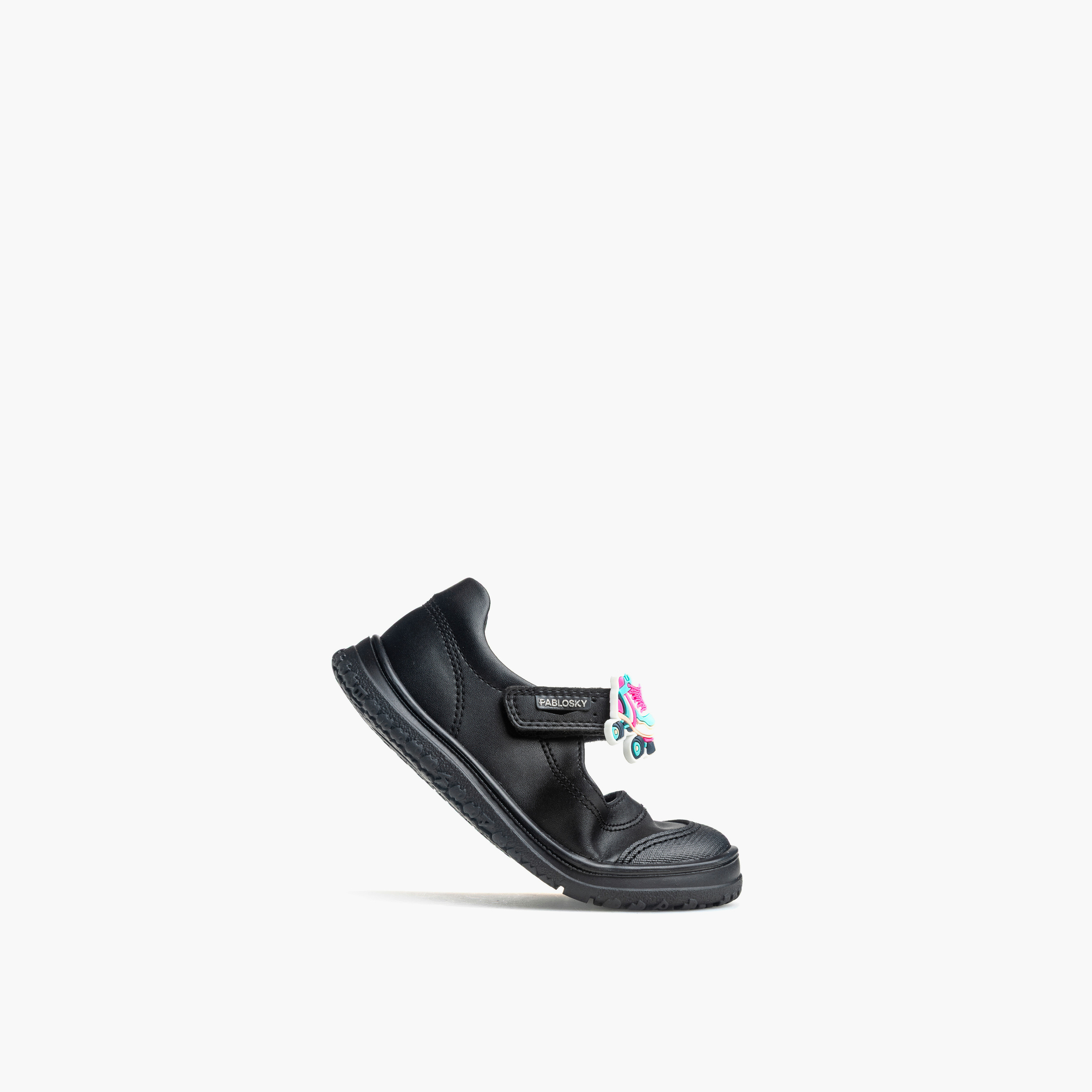 Pablosky Girls Applique Hook & Loop Mary Jane School Shoes-girls-shoes-maryjanes-image-4