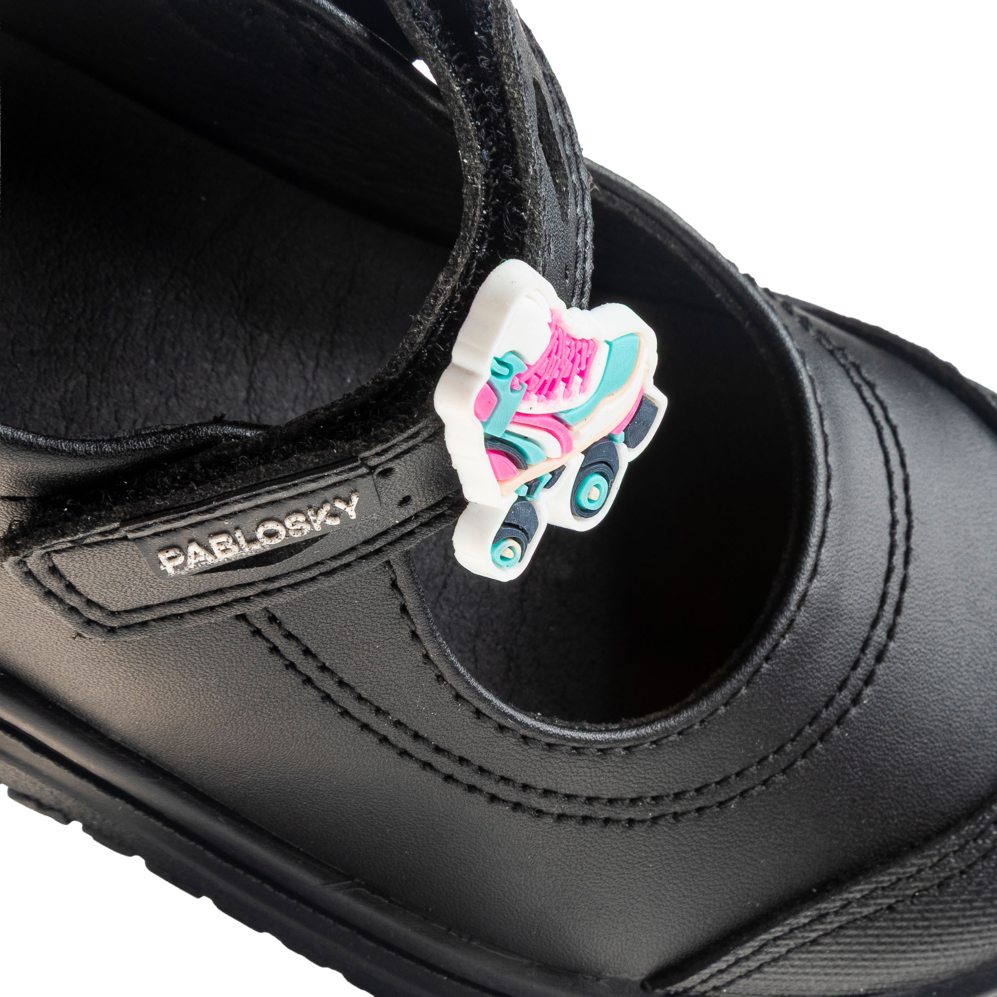 Pablosky Girls Applique Hook & Loop Mary Jane School Shoes-girls-shoes-maryjanes-image-6