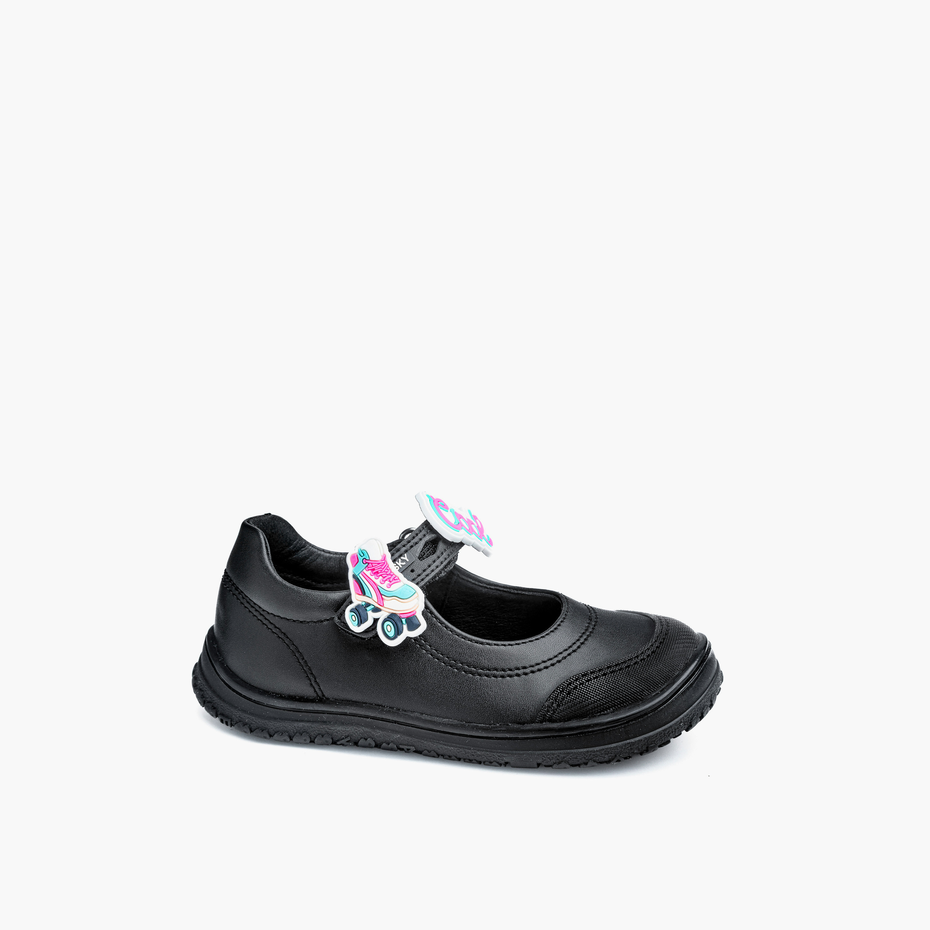Pablosky Girls Applique Hook & Loop Mary Jane School Shoes-girls-shoes-maryjanes-image-7