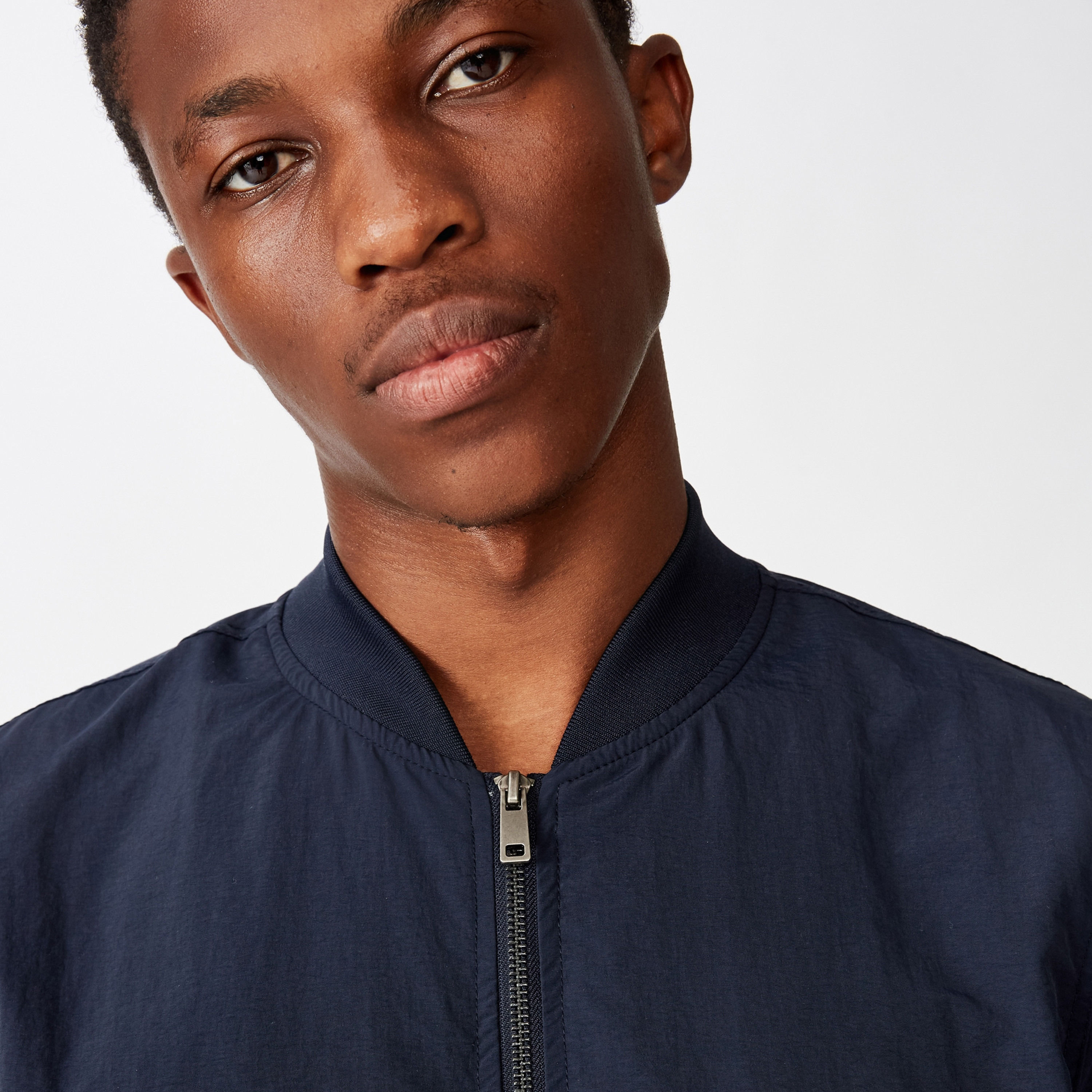 Cotton On Solid Bomber Jacket with Long Sleeves and Zip Closure-men-clothing-jacketsandblazers-jackets-image-4